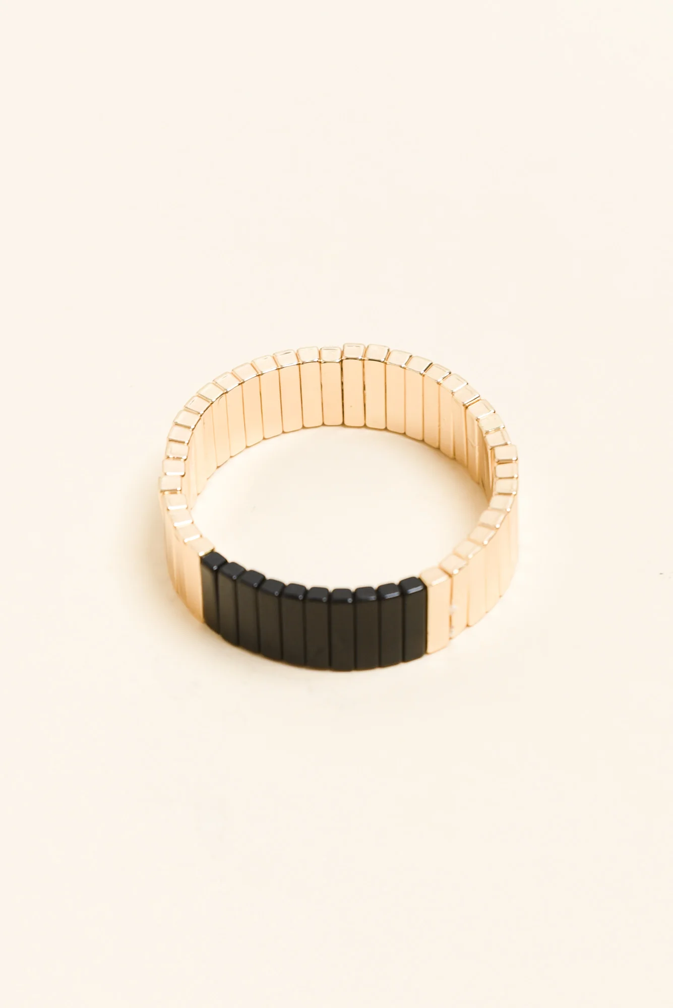 Abel Black Contrast Beaded Bracelet