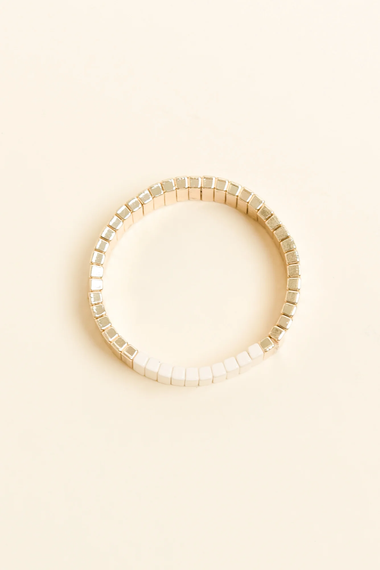 Abel Cream Contrast Beaded Bracelet - Image 2