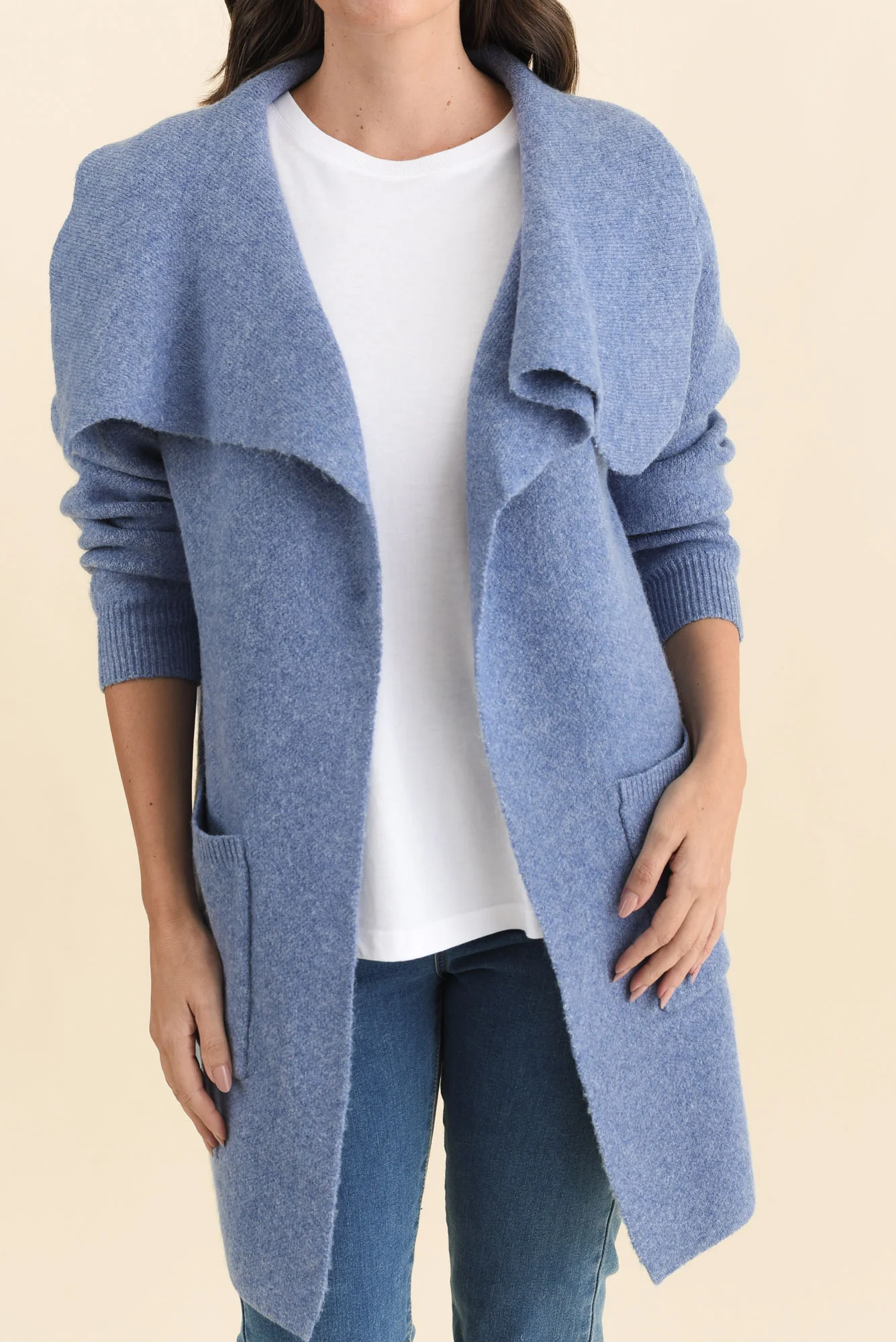 Abigail Blue Oversized Cardigan - Image 5