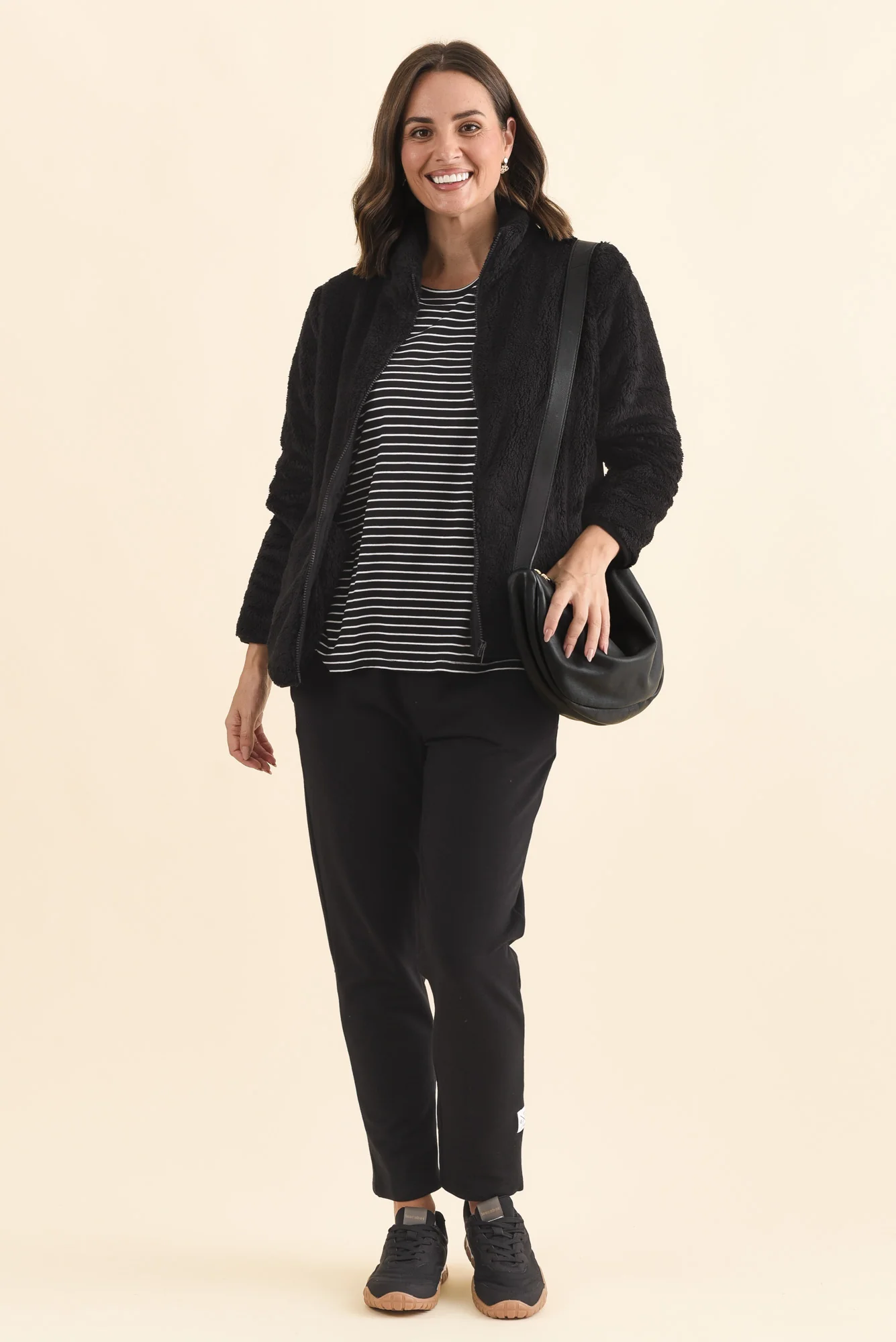 Ackerley Black Faux Fur Jacket - Image 2
