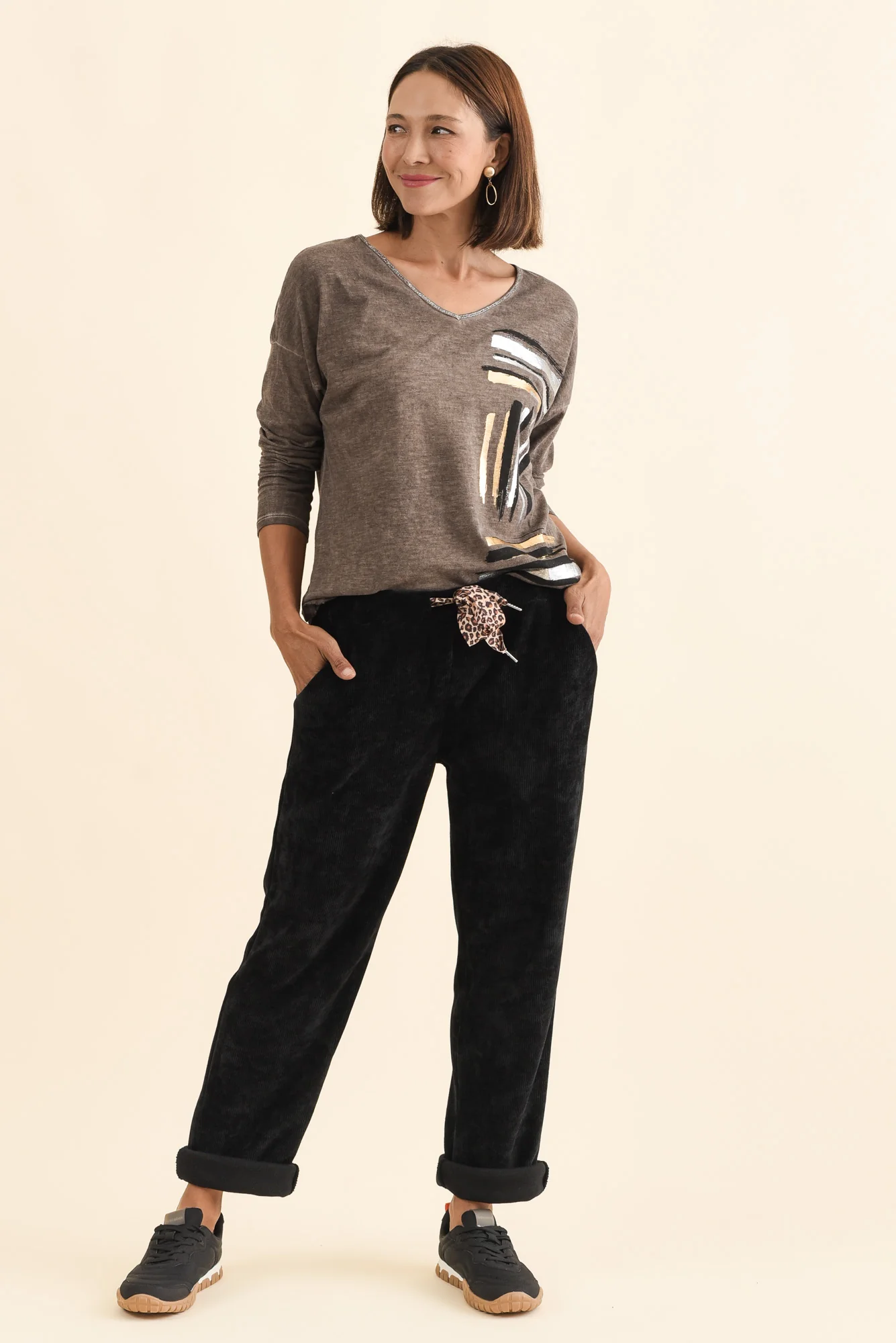 Agatti Black Drawstring Pants - Image 2