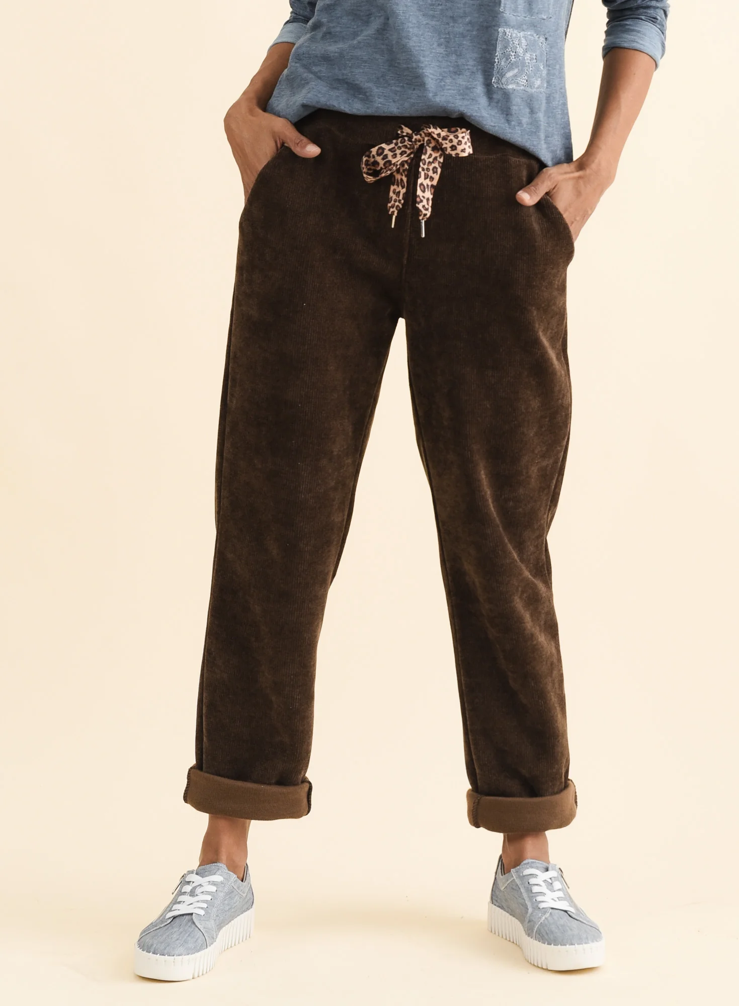 Agatti Chocolate Drawstring Pants - Image 2