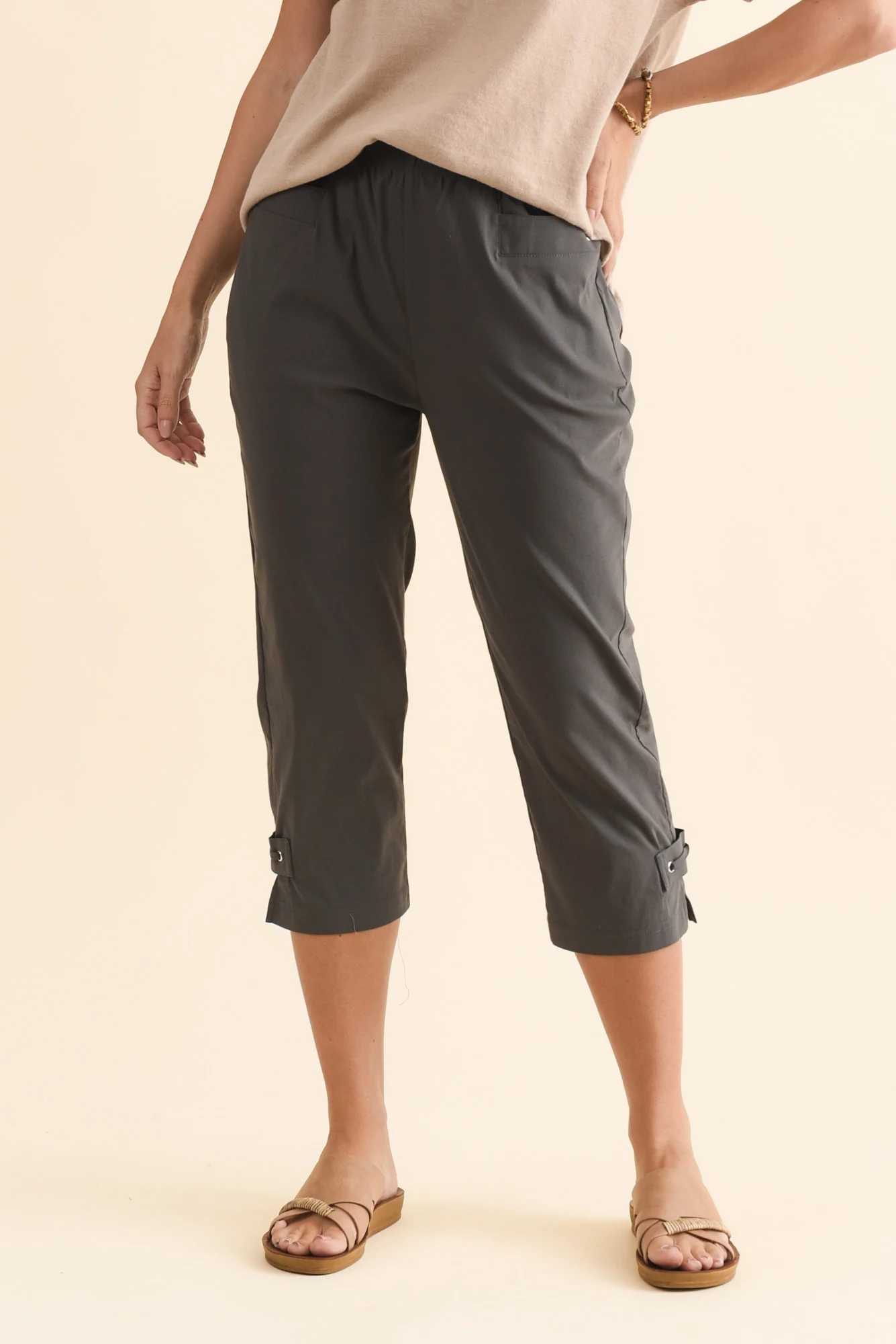 Air-Lite Charcoal Stretch Capri Pants