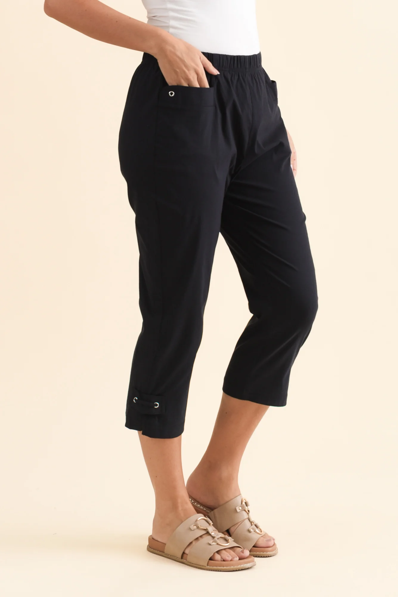 Air-Lite Navy Stretch Capri Pants - Image 3