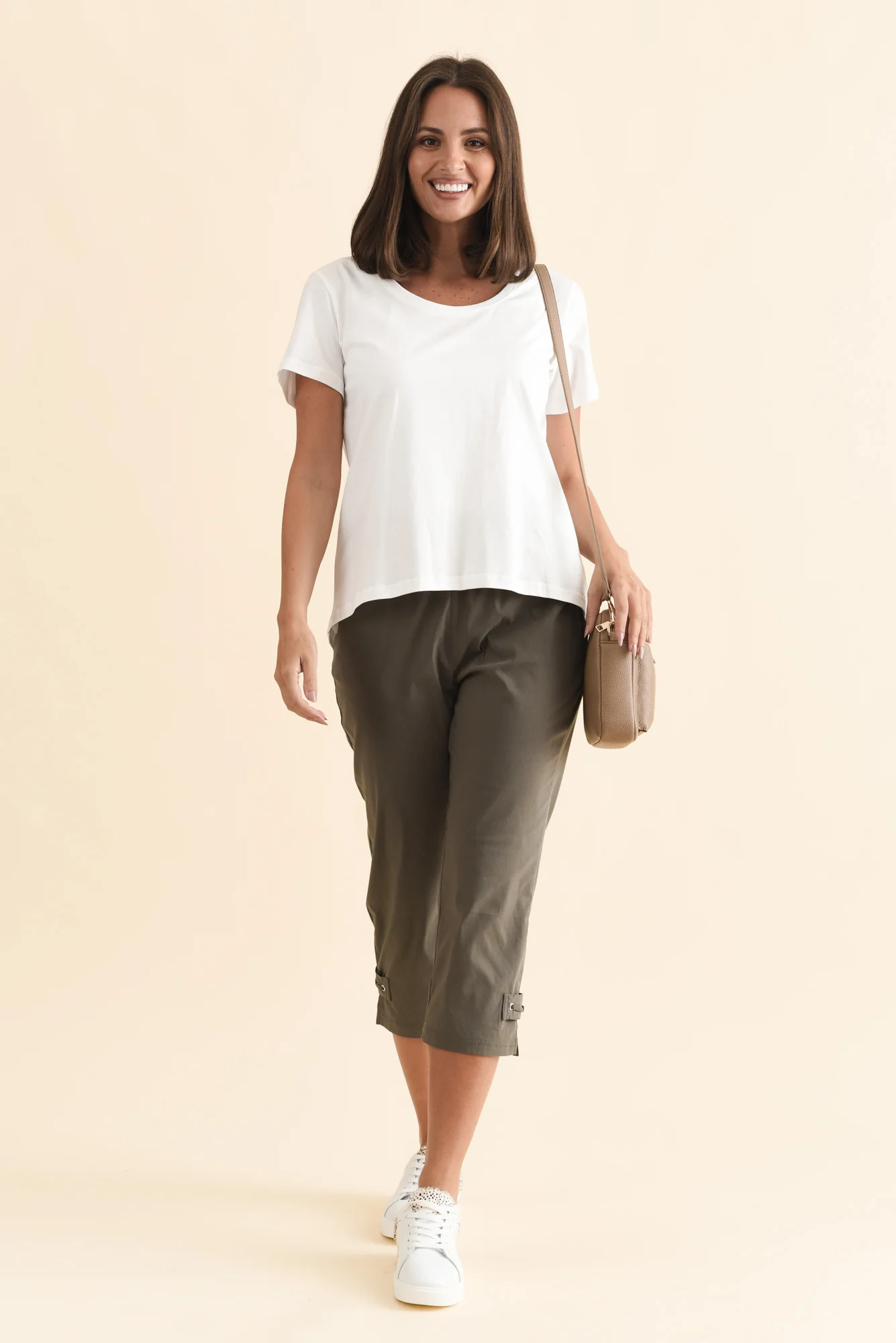 Air-Lite Olive Stretch Capri Pants - Image 8