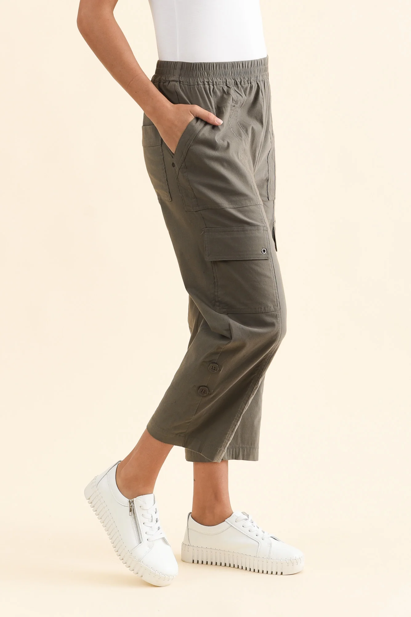 Air-Lite Olive Stretch Cargo Pants - Image 3