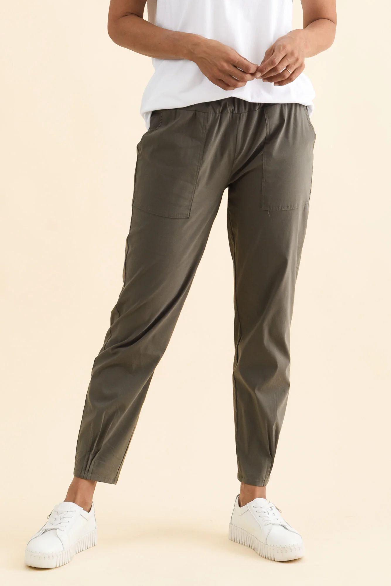 Air-Lite Olive Stretch Pocket Pants