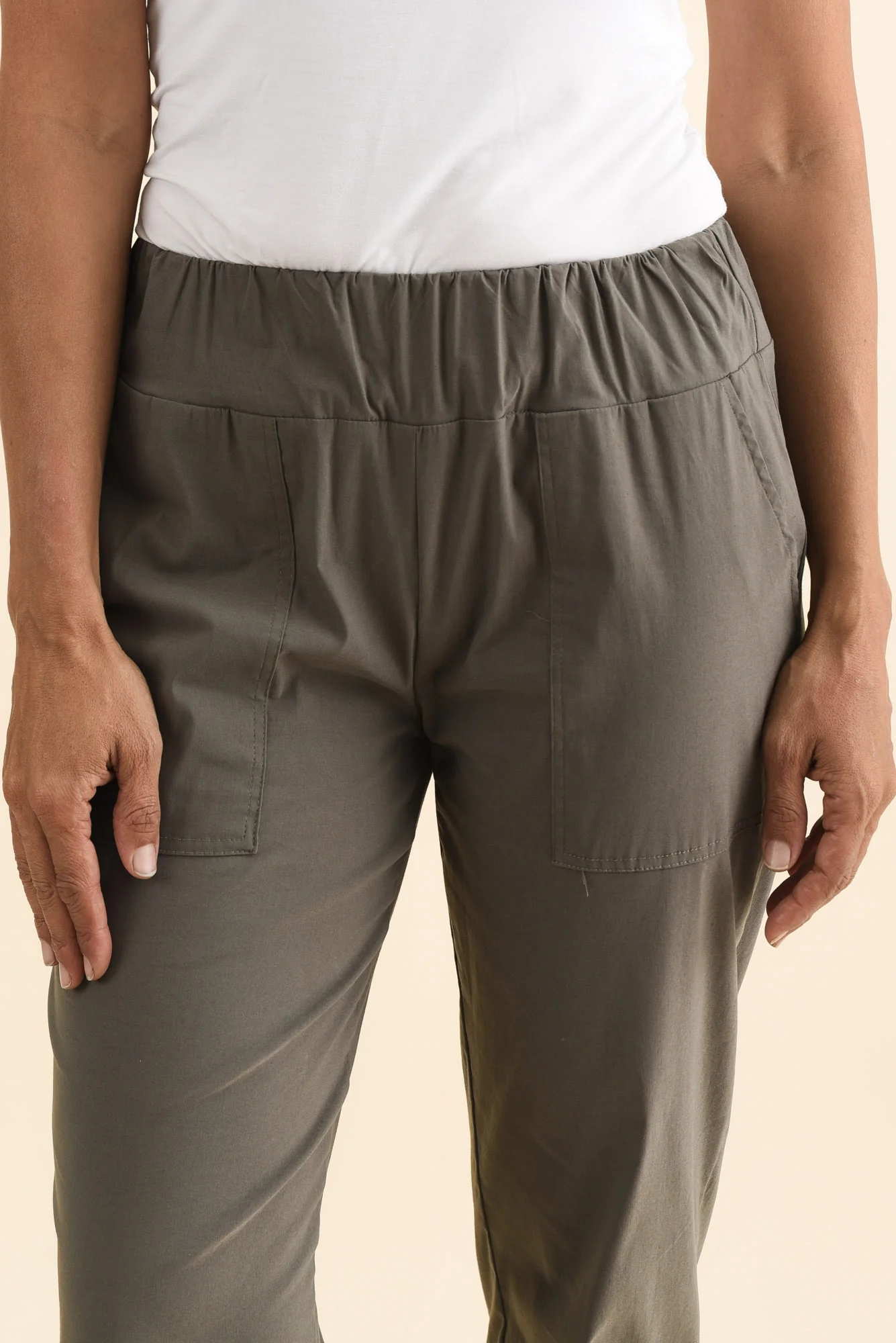 Air-Lite Olive Stretch Pocket Pants - Image 5
