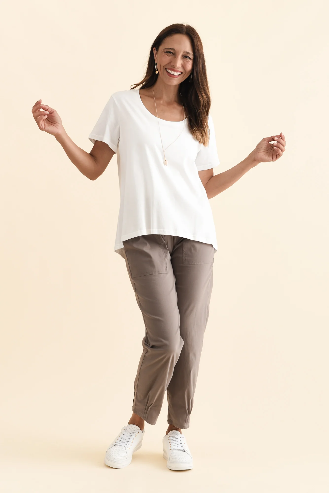 Air-Lite Taupe Stretch Pocket Pants - Image 7