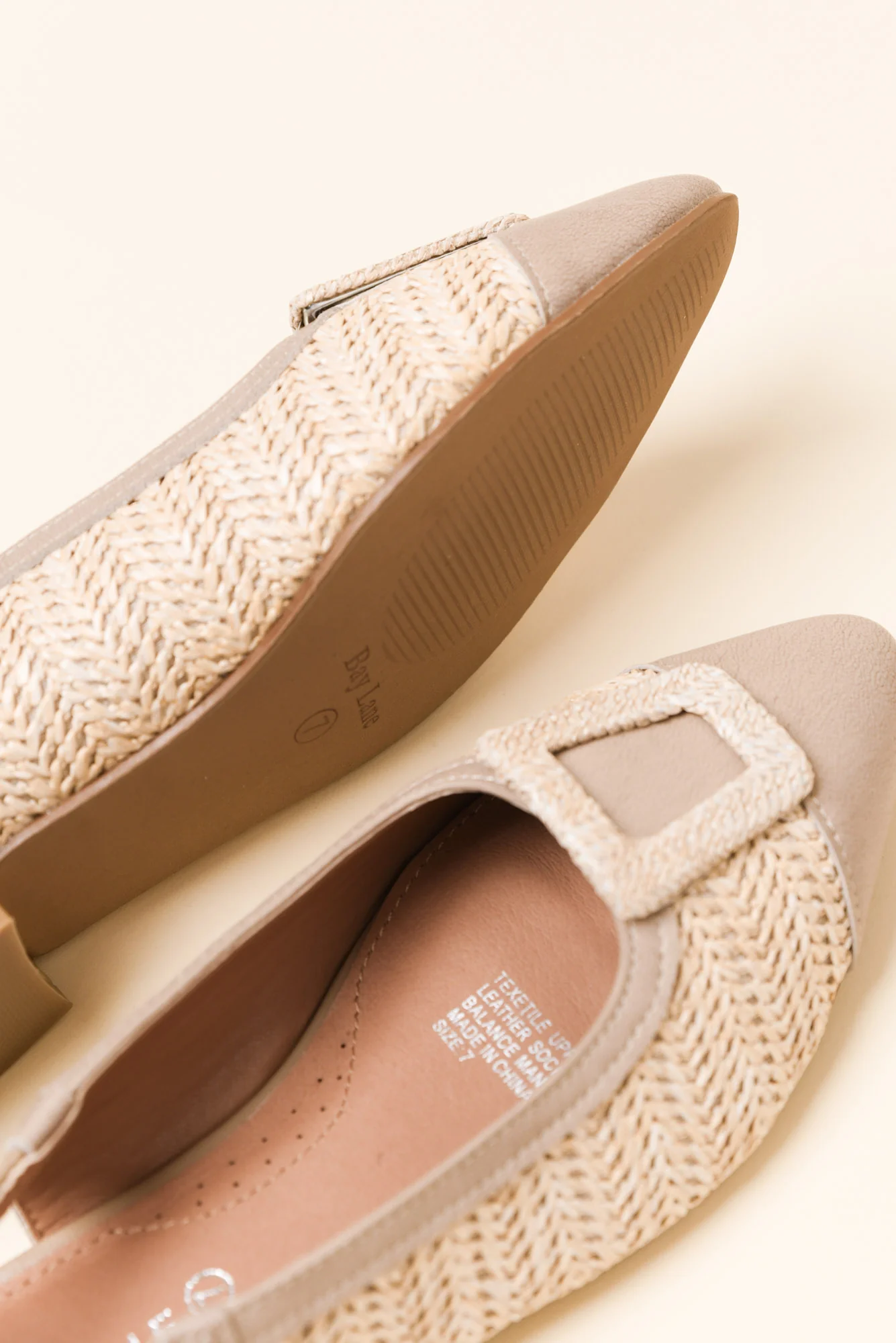 Alcatraz Beige Leather Slingback Mule - Image 4
