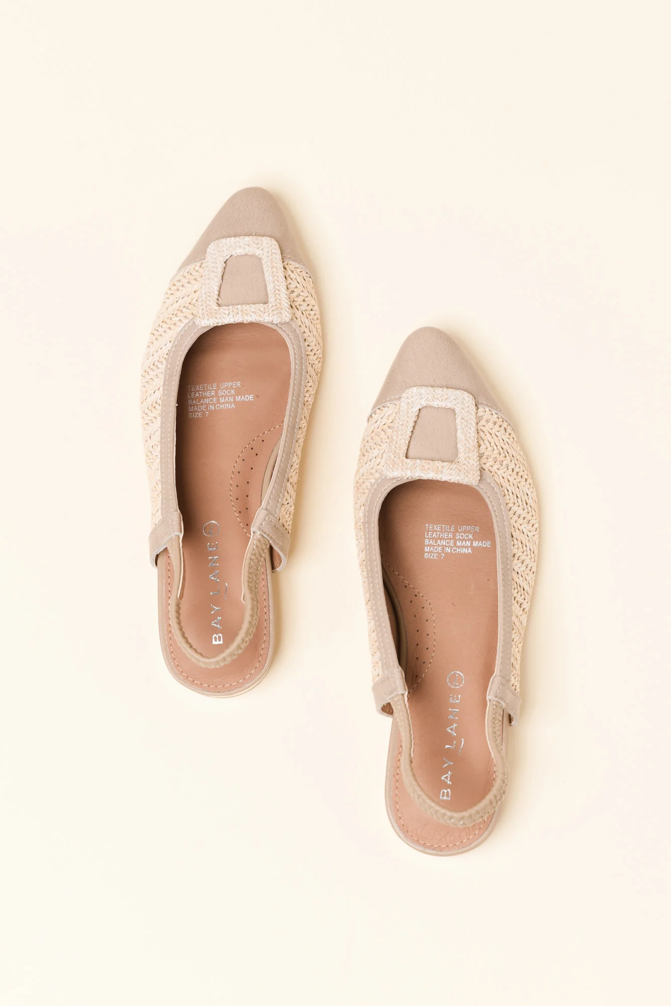 Alcatraz Beige Leather Slingback Mule - Image 5