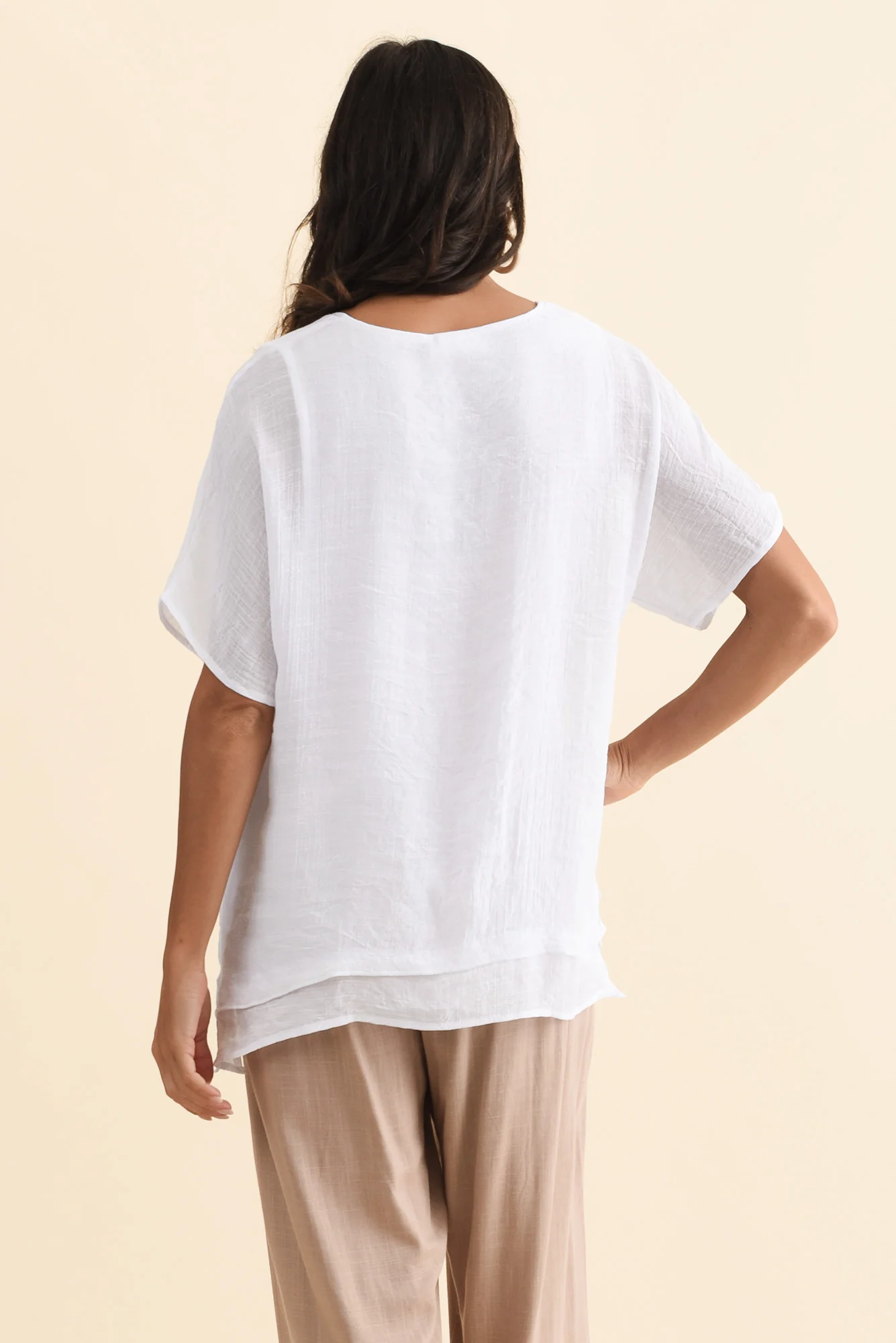Alison White Layered Button Top - Image 4
