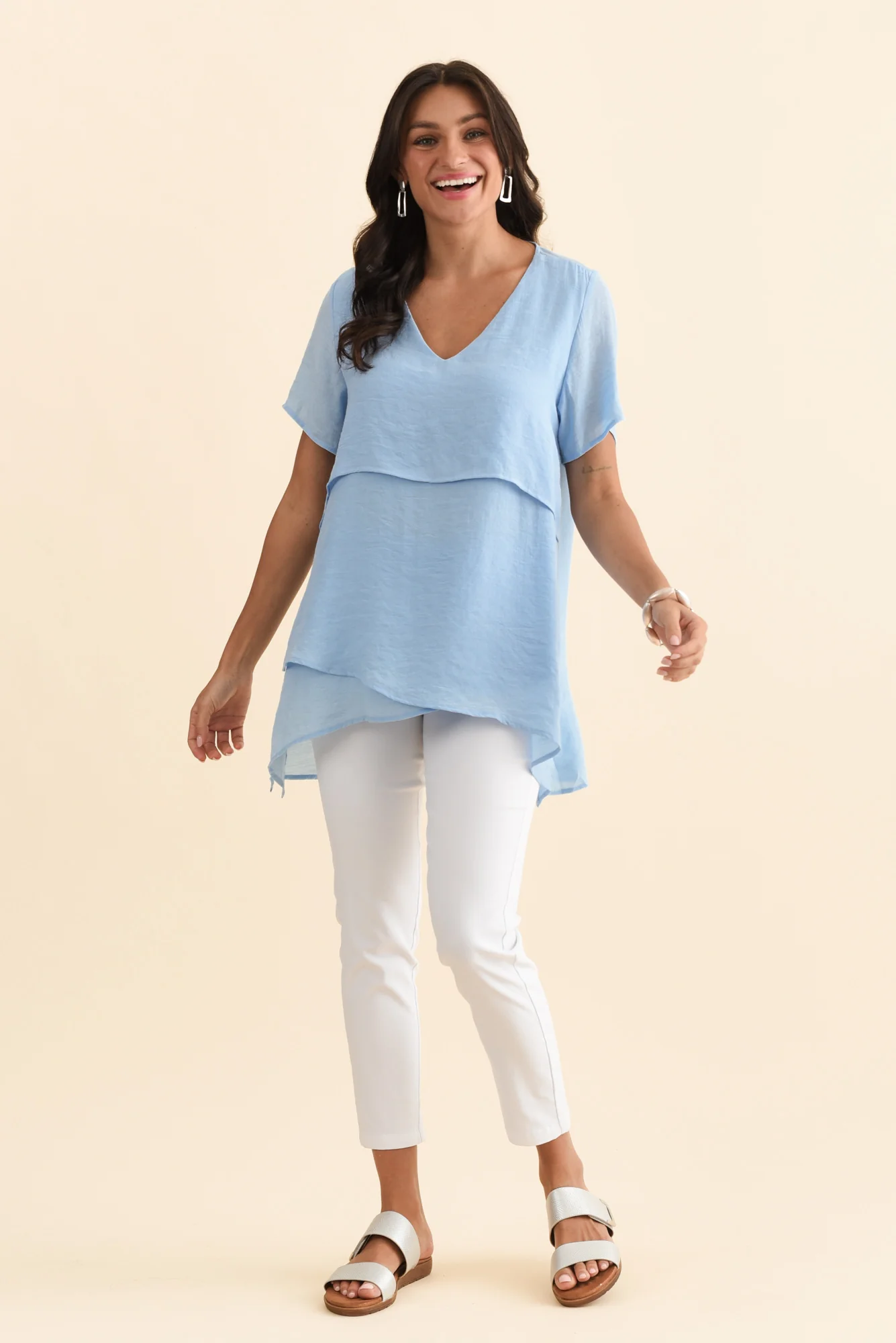 Alvina Sky Layered Tunic Top - Image 3