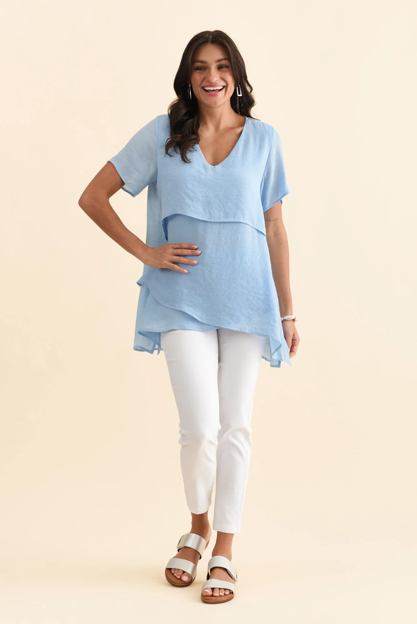 Alvina Sky Layered Tunic Top - Image 7