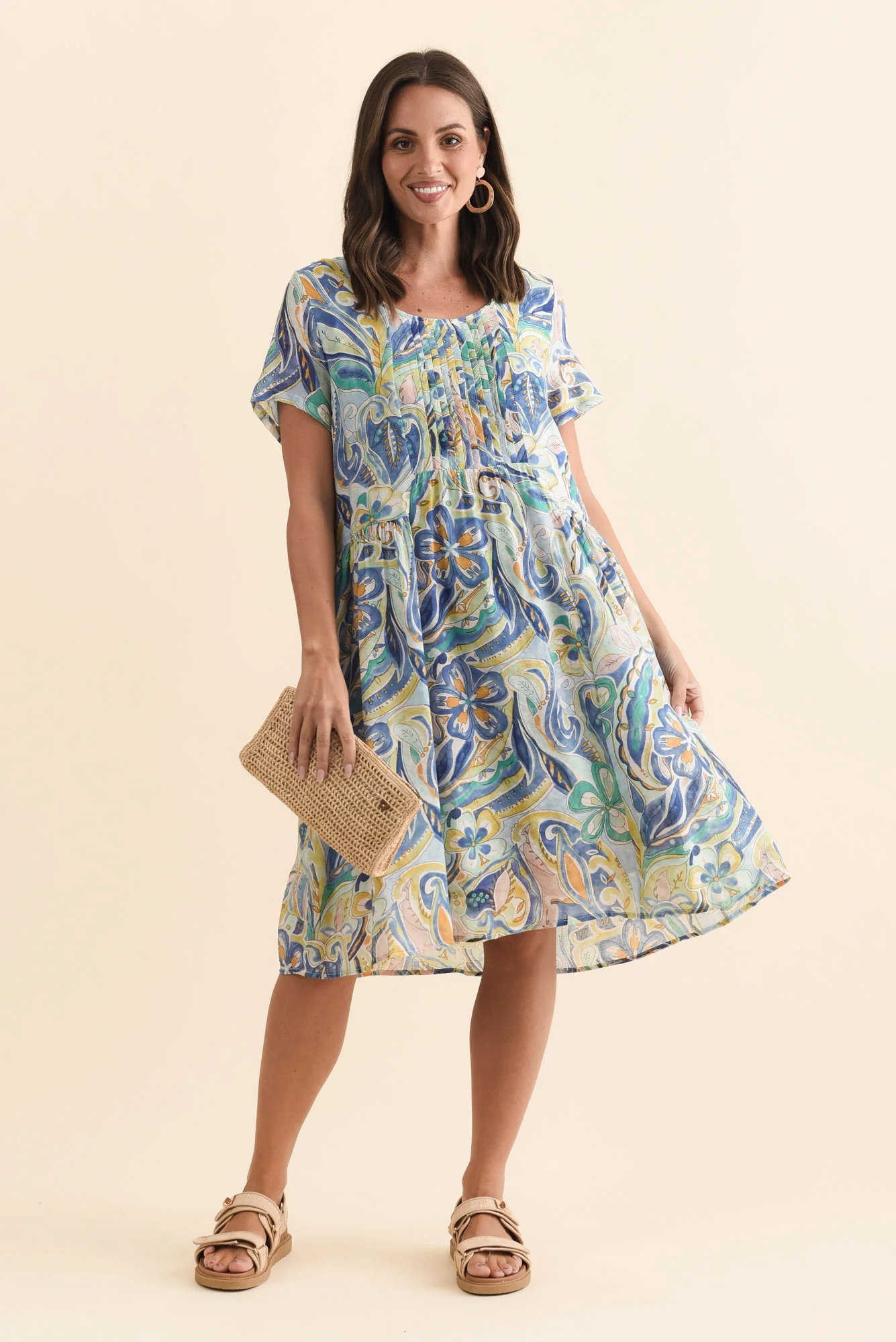 Alysse Blue Bloom Pocket Dress