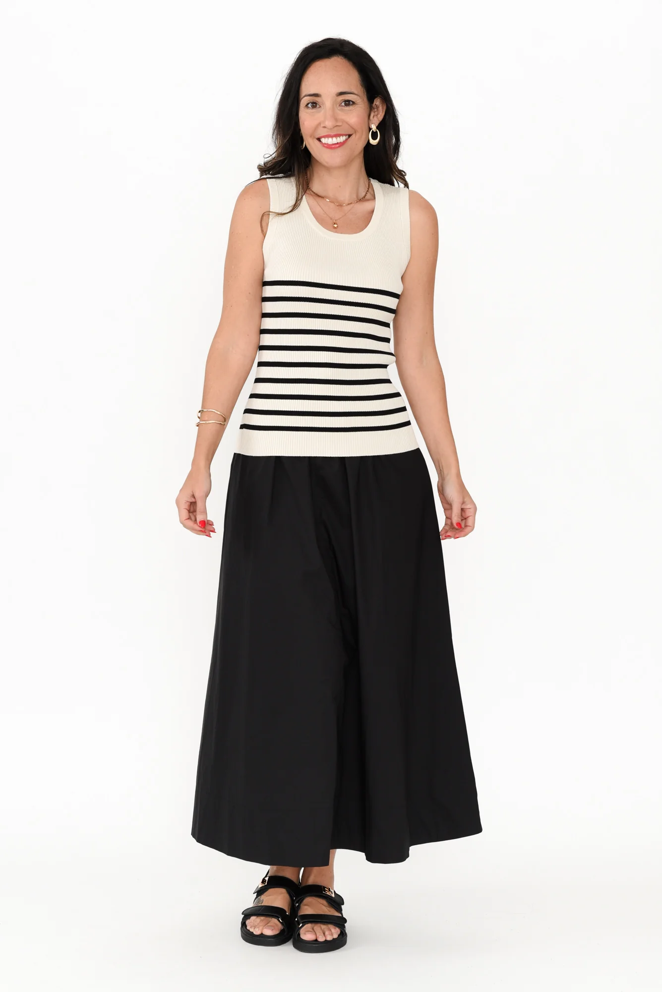Amba Black Stripe Ribbed Tank - Image 3