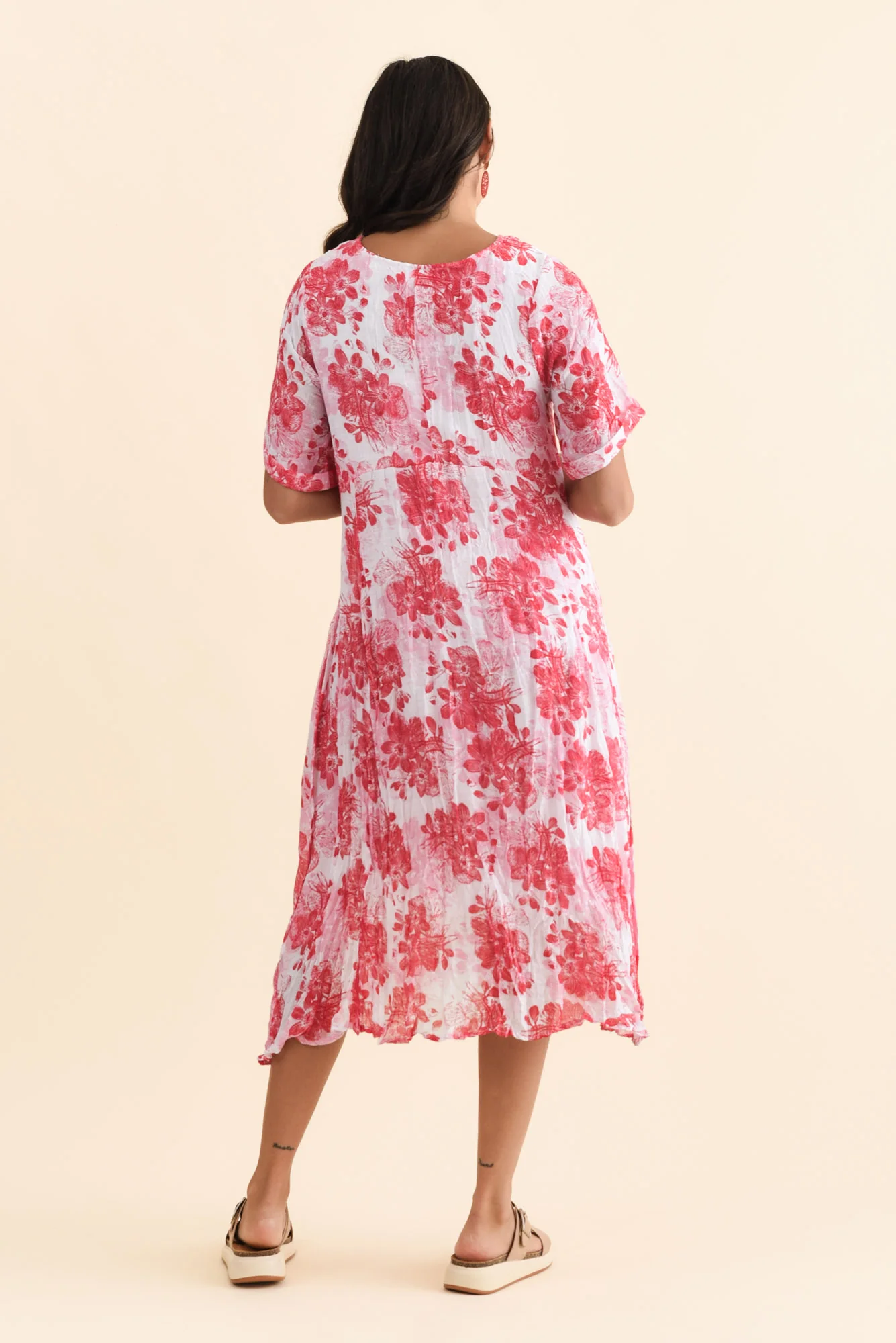 Amberley Red Garden Cotton Blend Dress - Image 4