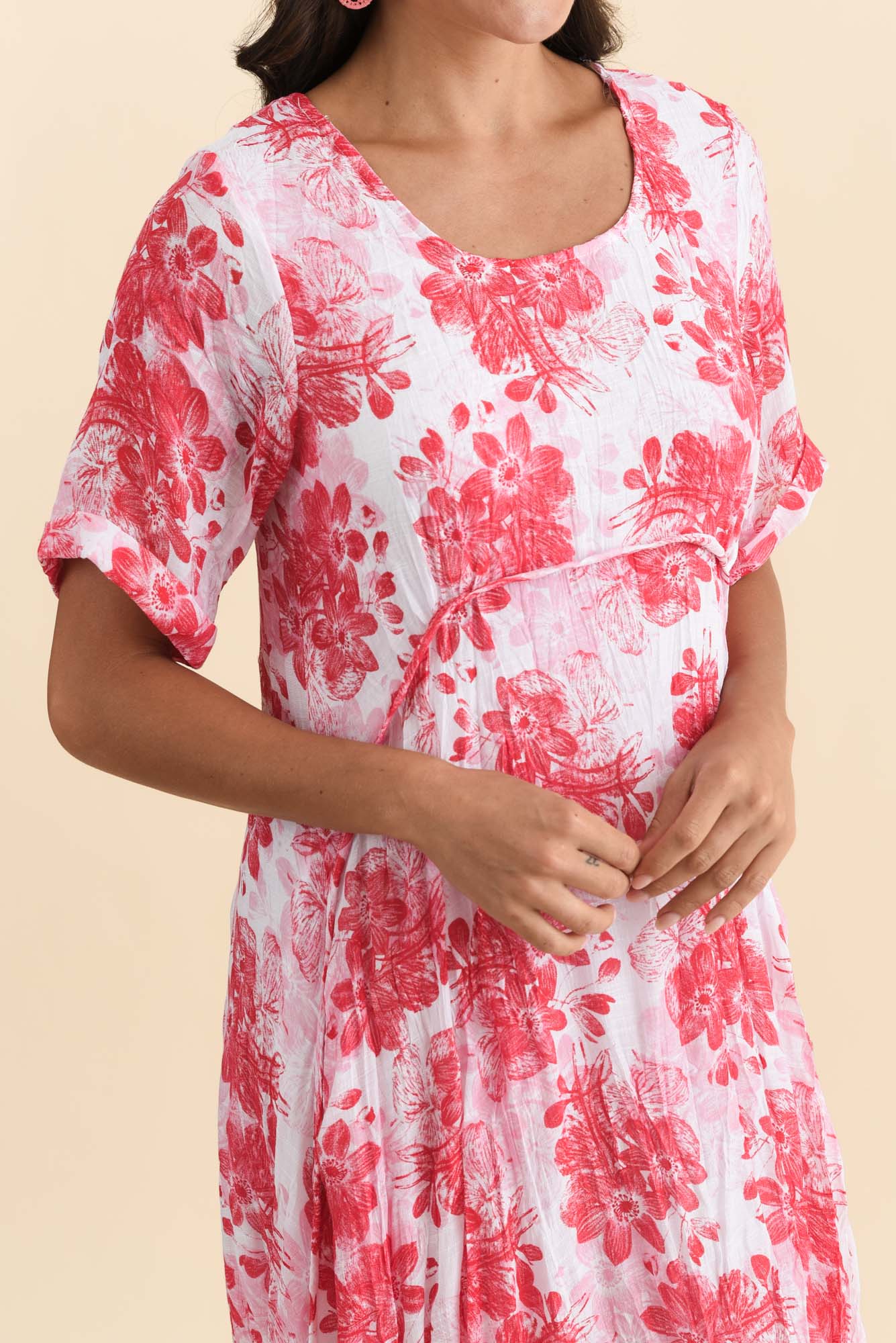 Amberley Red Garden Cotton Blend Dress - Image 5