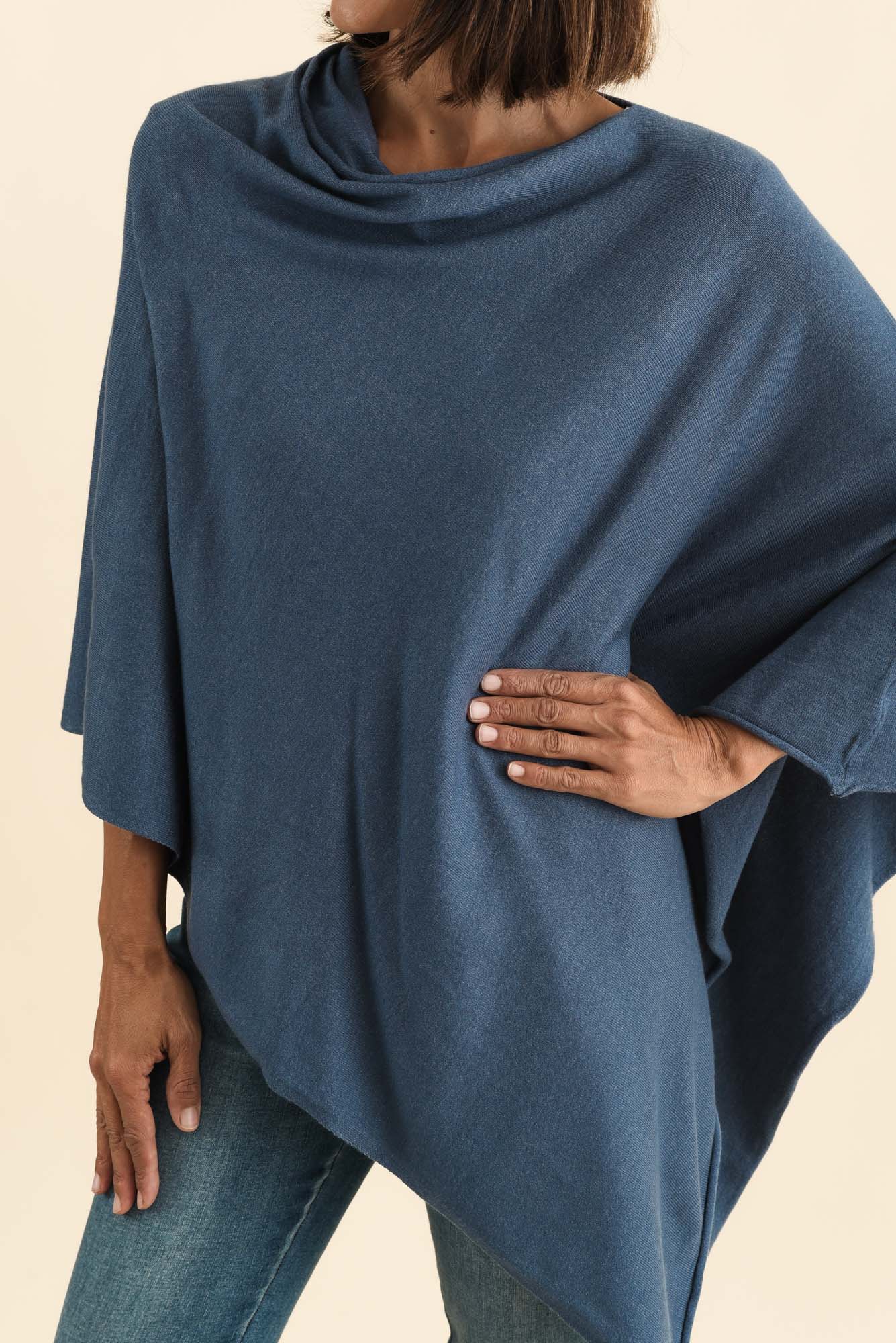 Amy Steel Wool Blend Poncho - Image 5