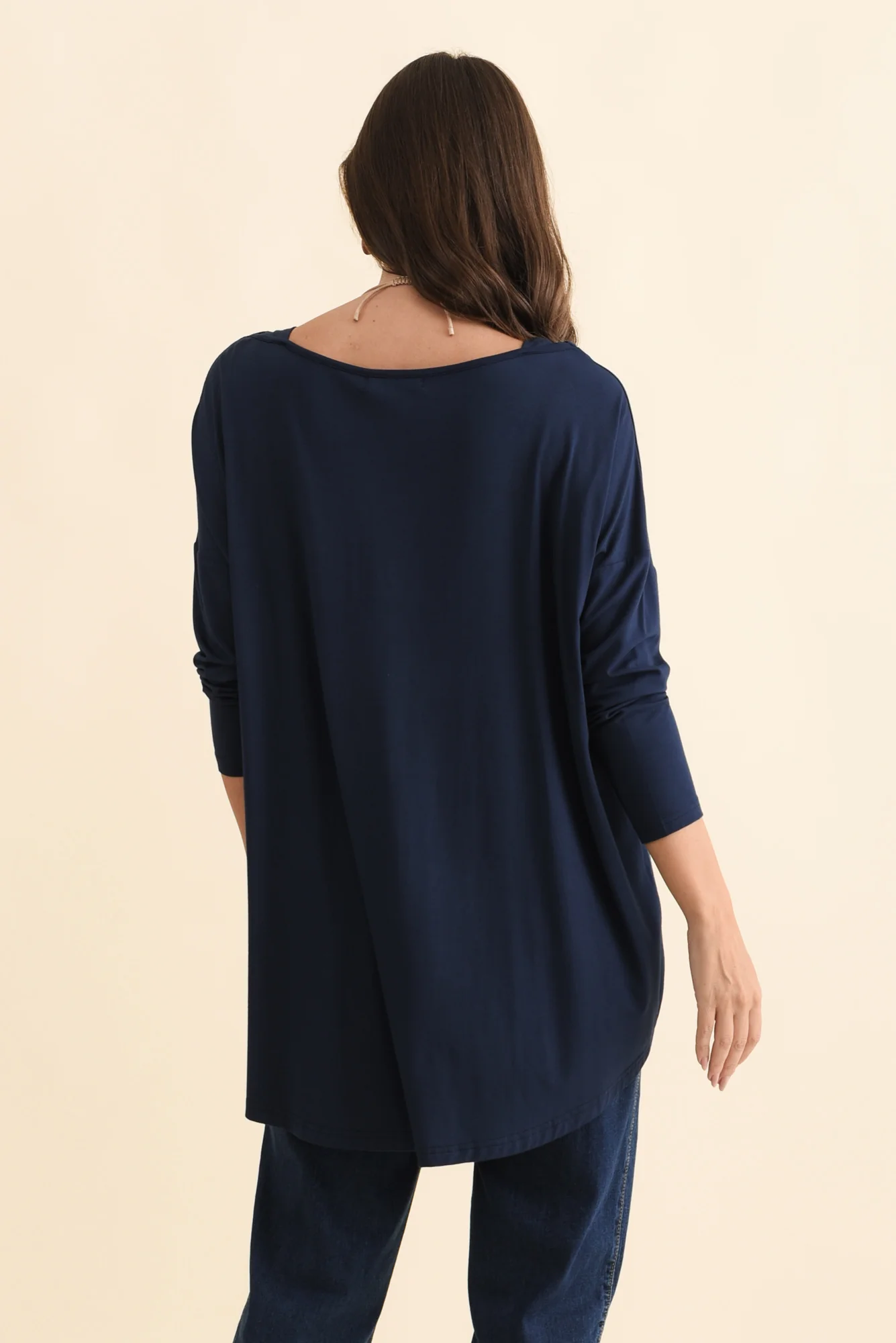 Anakin Navy Hi Lo Bamboo Top - Image 6