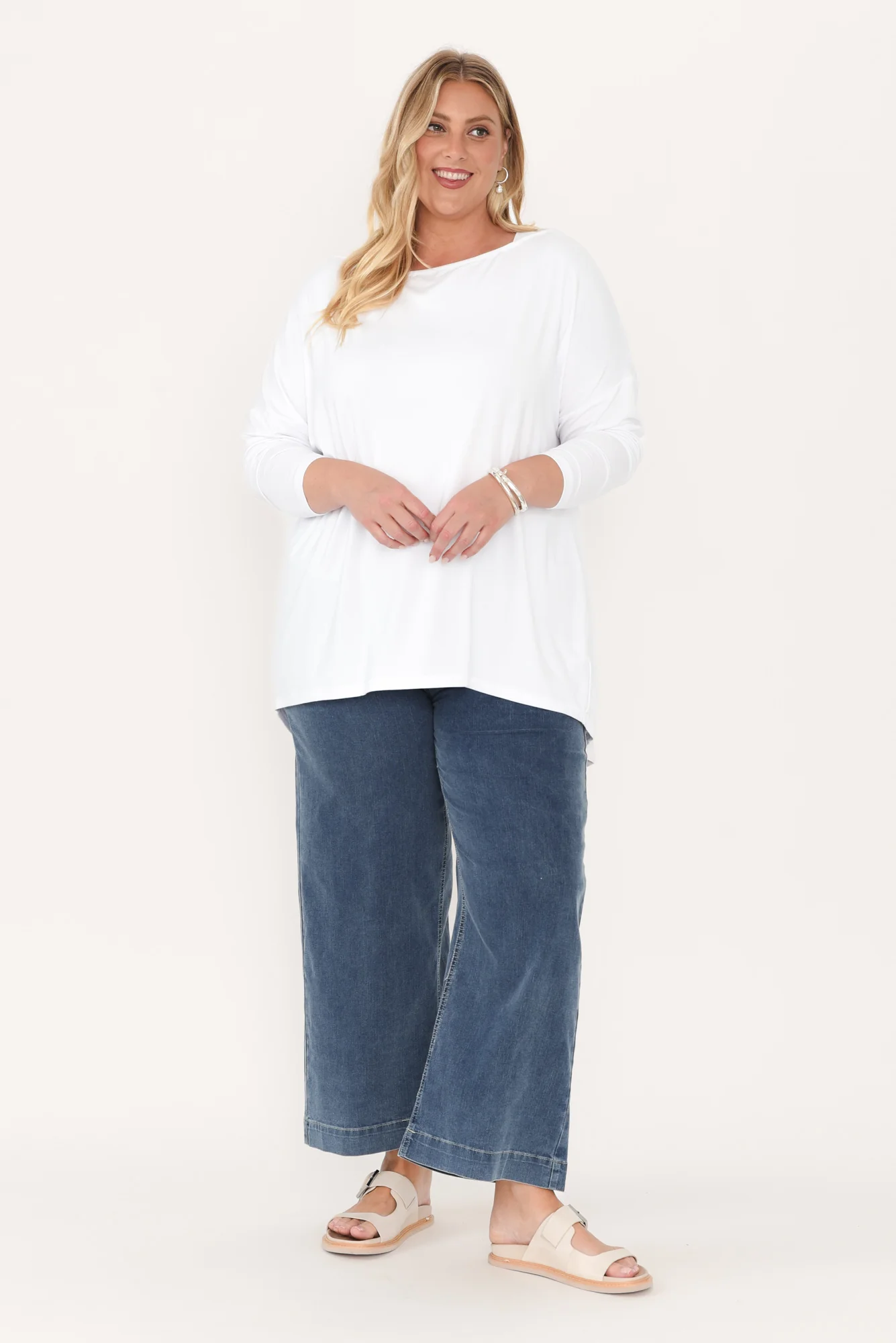 Anakin White Hi Lo Bamboo Top - Image 14