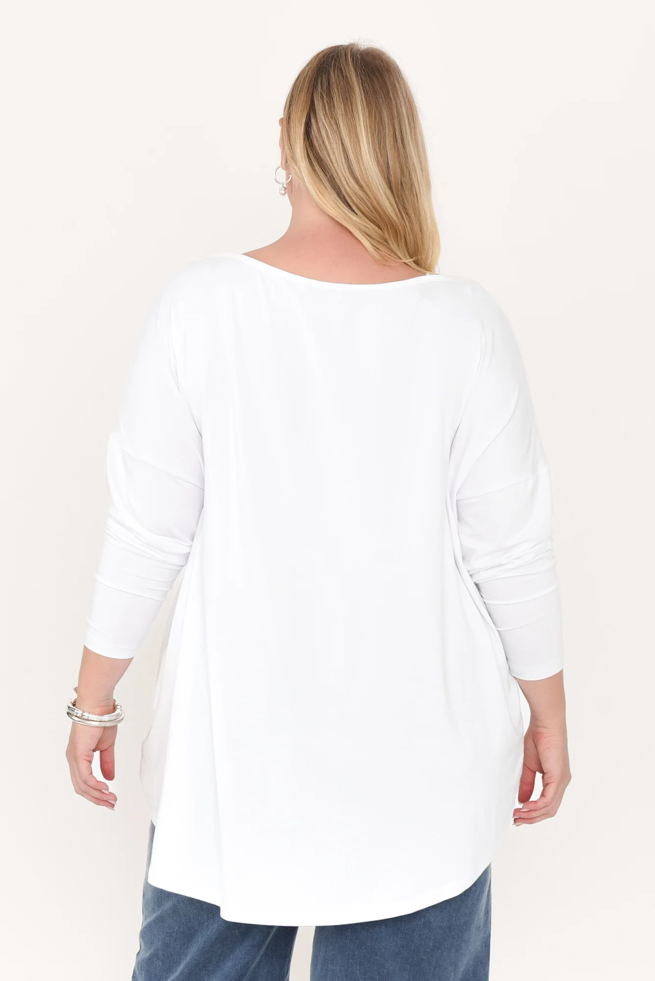Anakin White Hi Lo Bamboo Top - Image 16