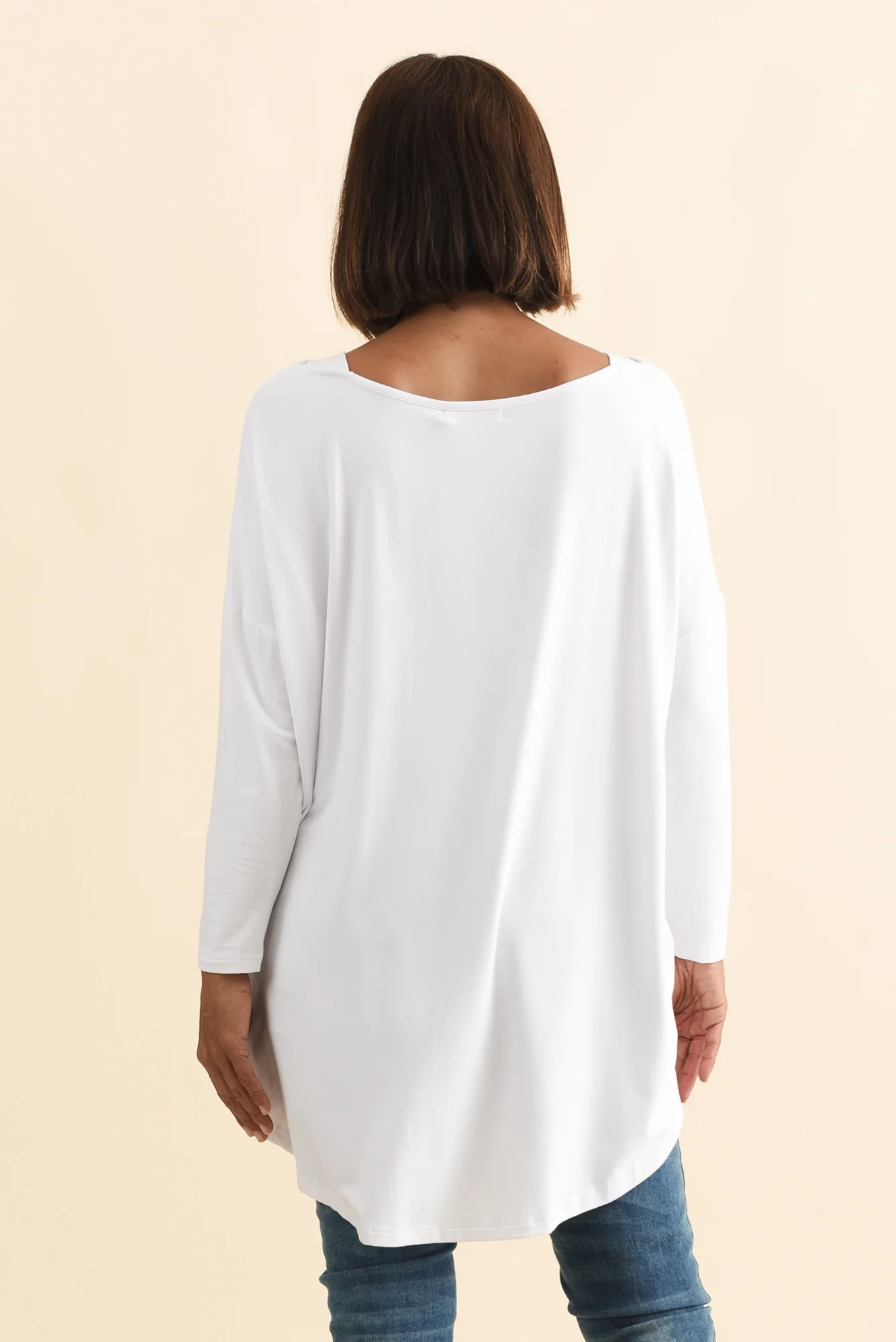 Anakin White Hi Lo Bamboo Top - Image 6