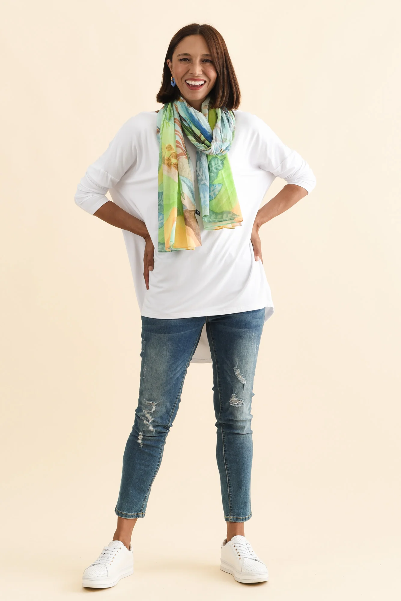 Anakin White Hi Lo Bamboo Top - Image 8