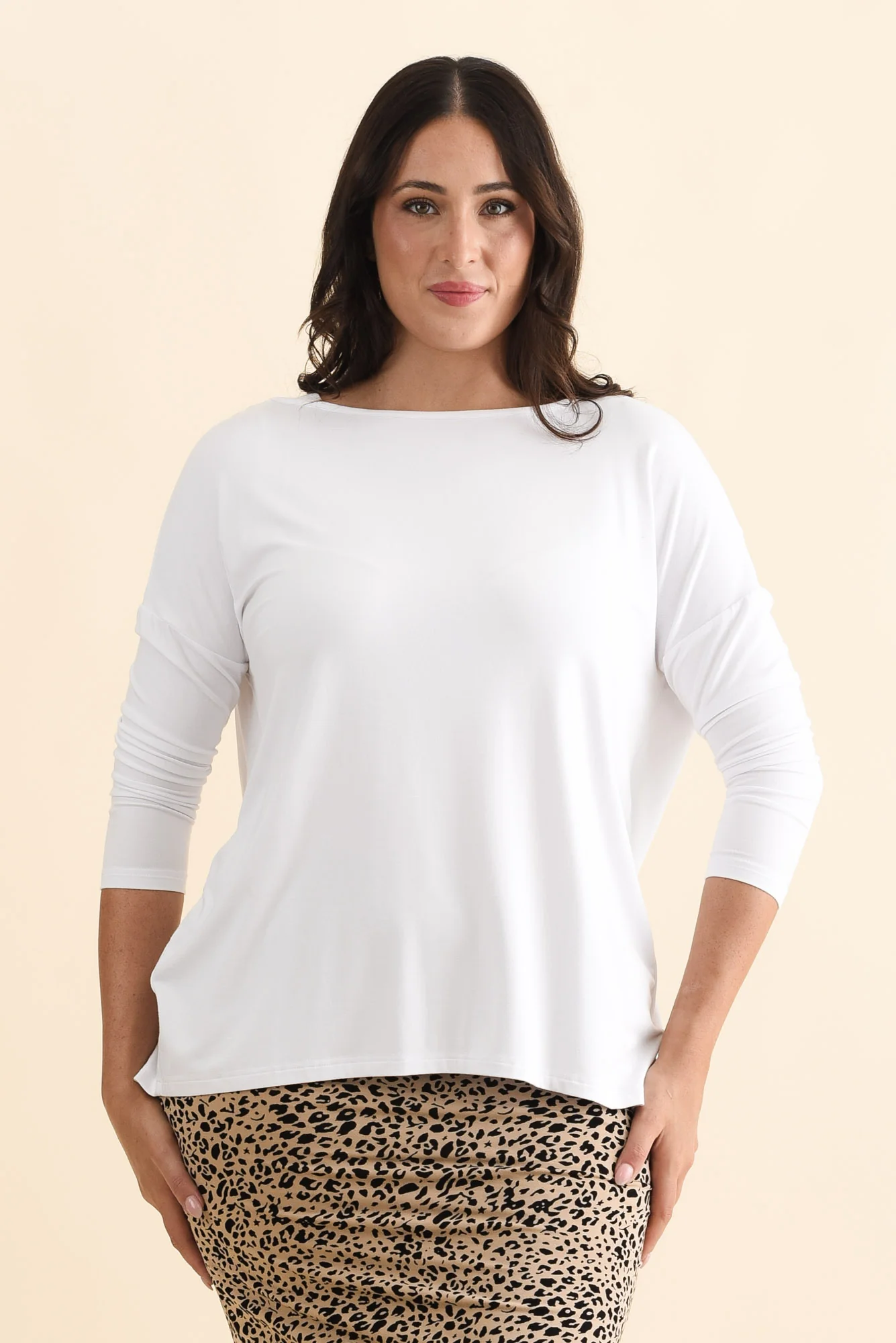 Anakin White Hi Lo Bamboo Top - Image 9
