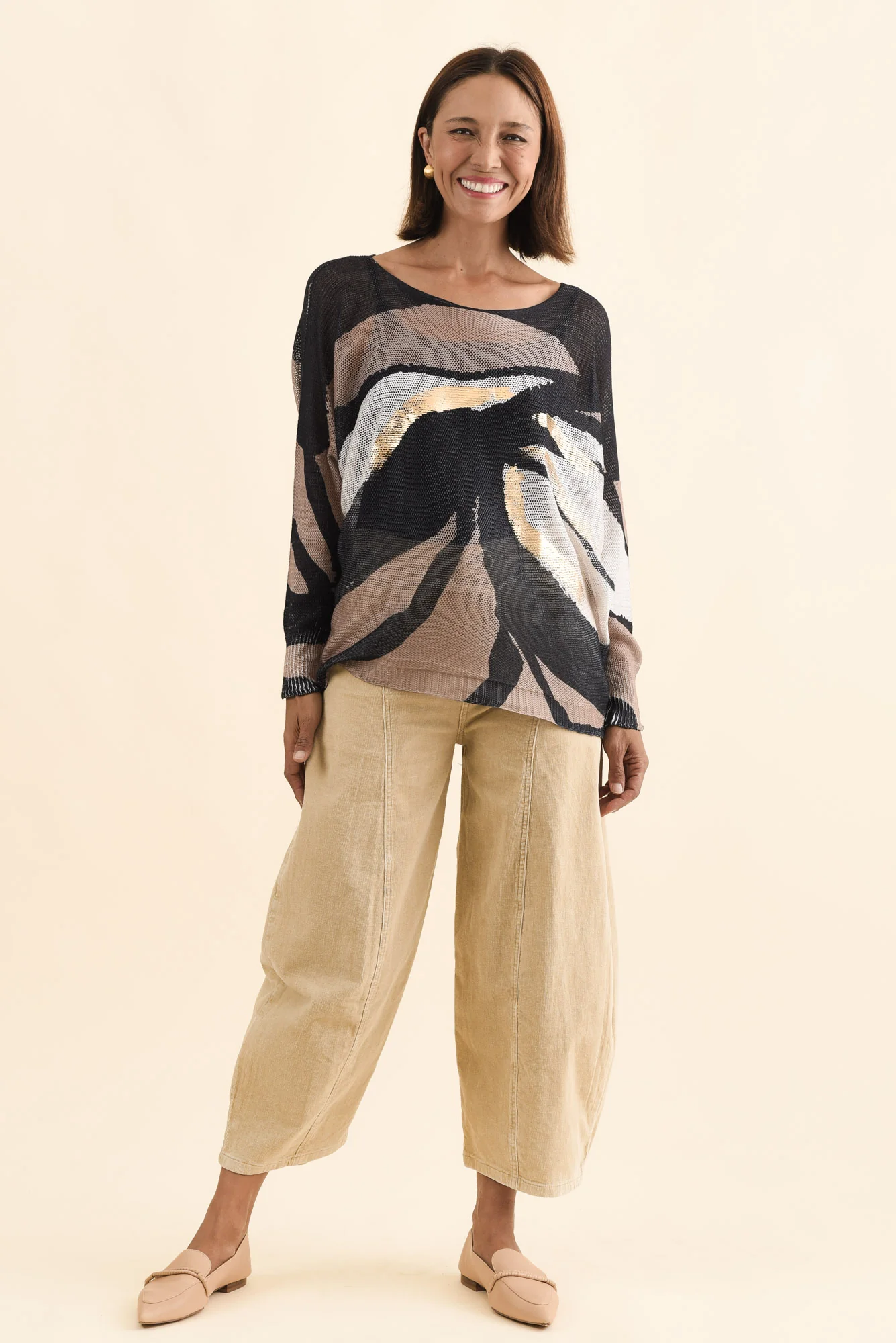 Angela Tan Wide Leg Corduroy Pants - Image 7