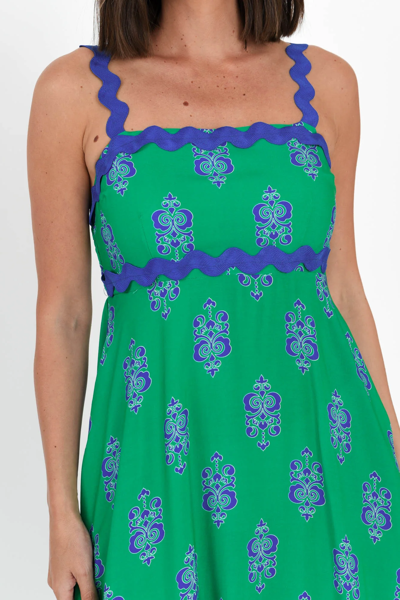 Annalise Green Mosaic Maxi Dress - Image 5