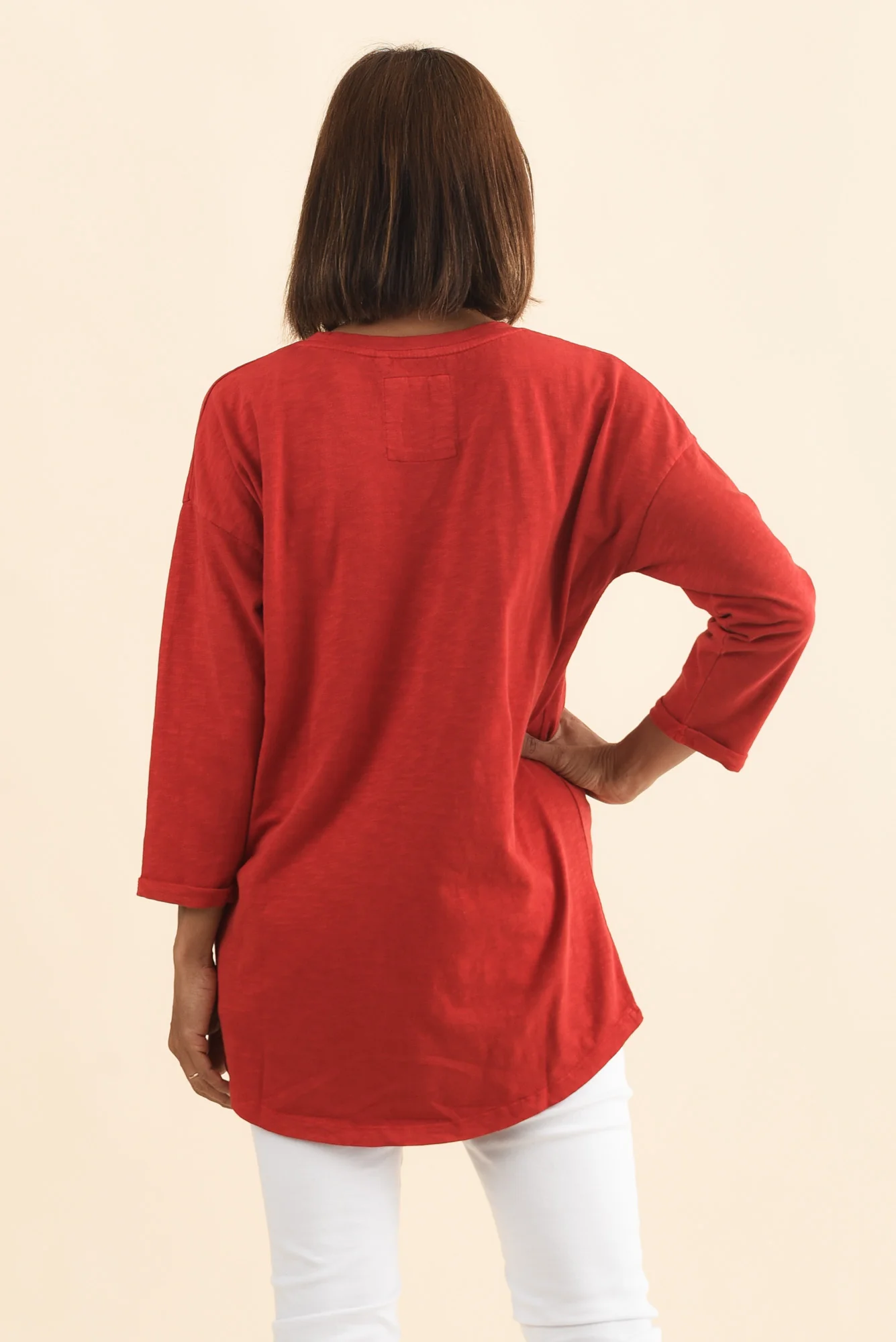 Annie Dark Red Cotton Top - Image 4