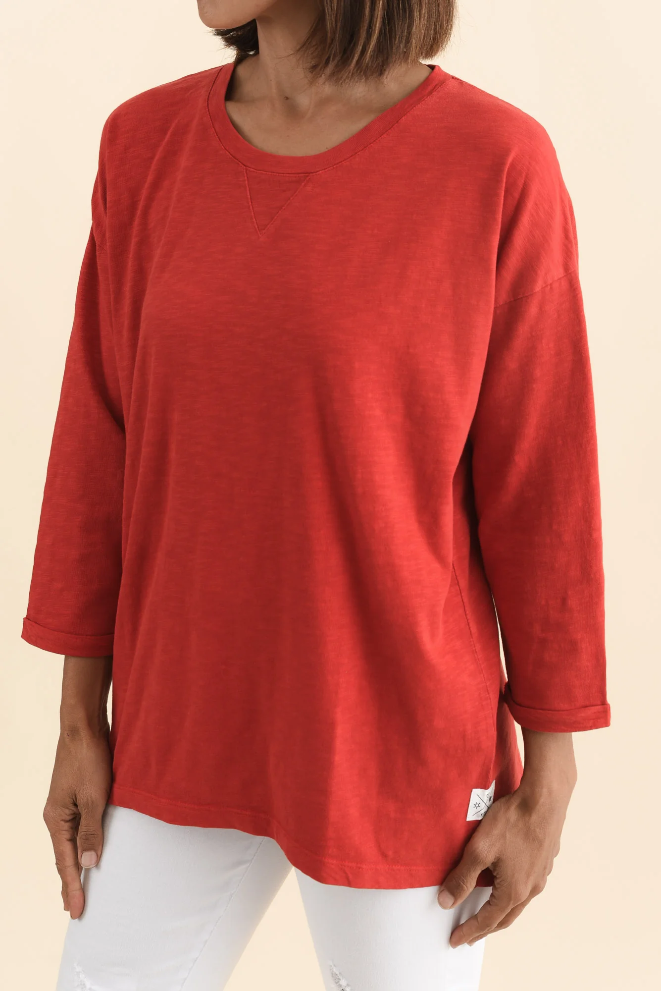 Annie Dark Red Cotton Top - Image 5