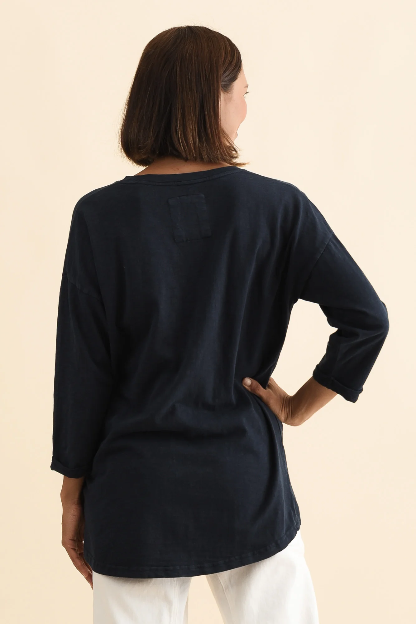 Annie Navy Cotton Top - Image 4