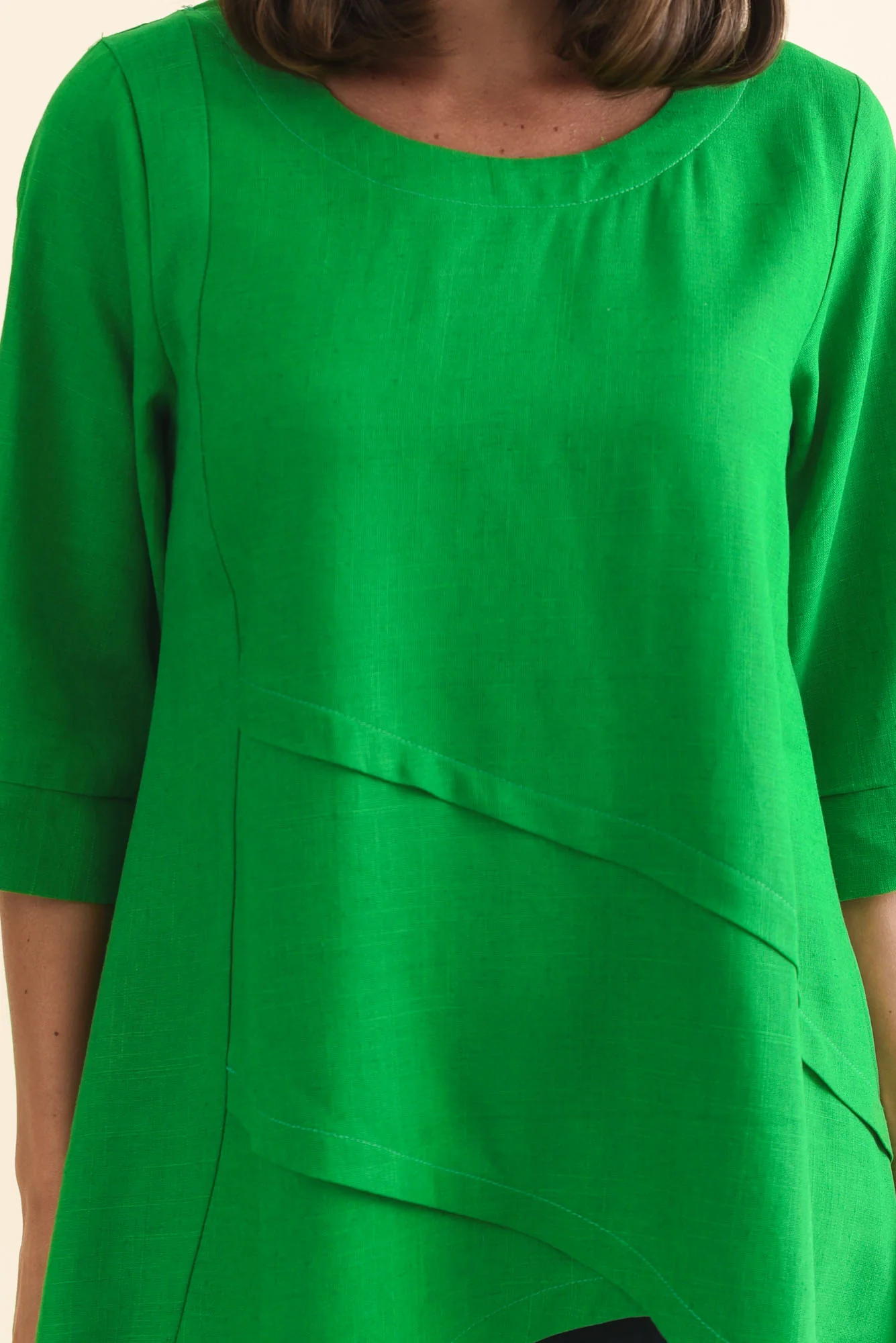 Anya Light Green Linen Cotton Top - Image 5
