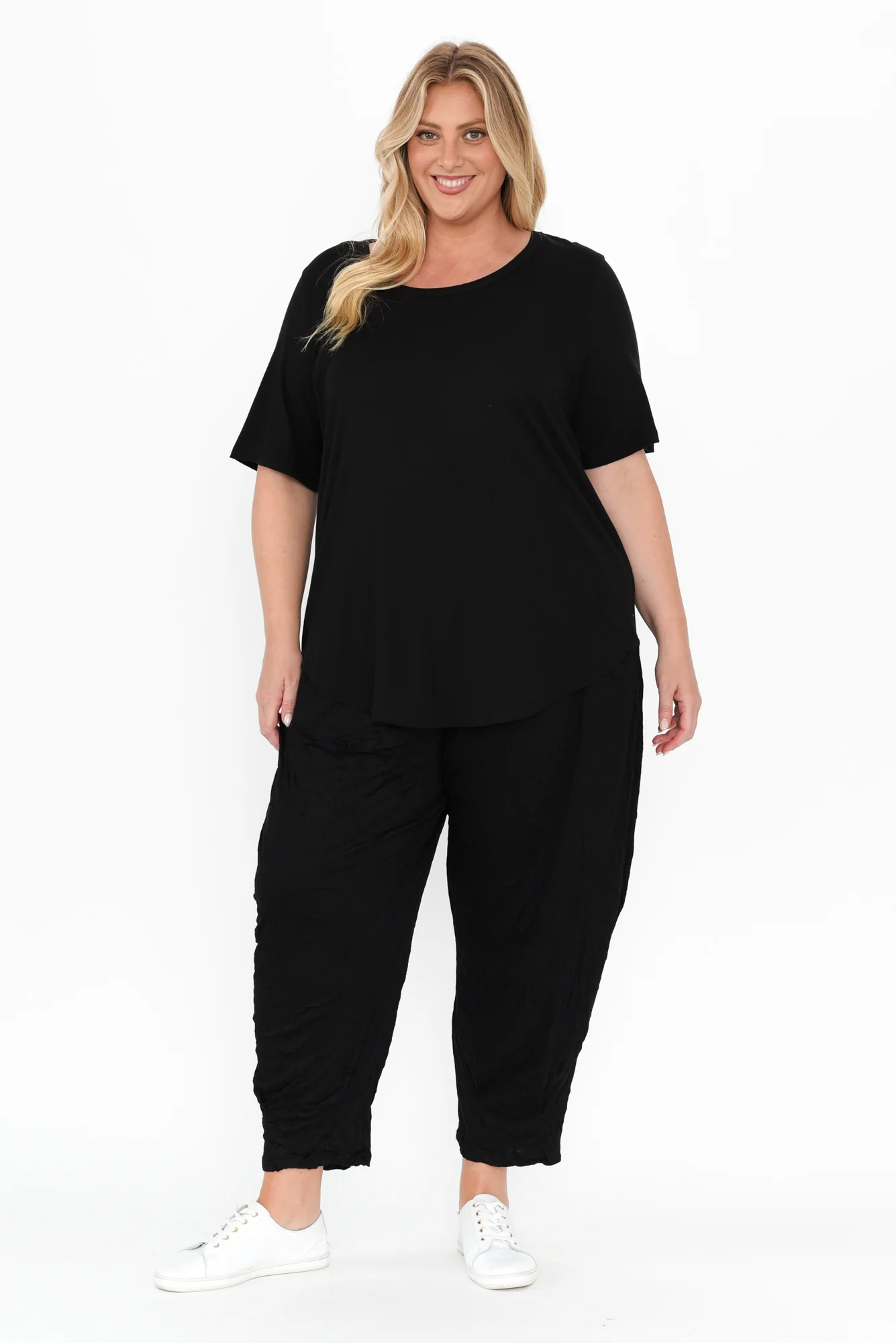 Ariana Black Cotton Tee - Image 11