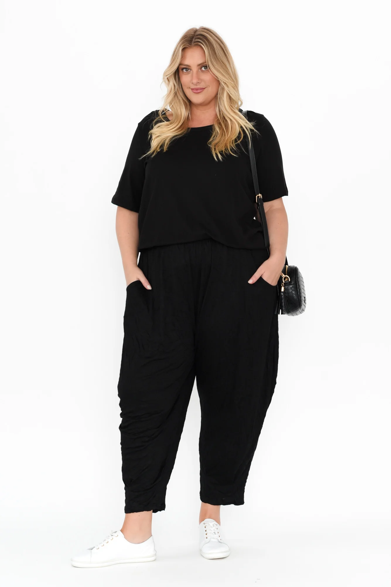 Ariana Black Cotton Tee - Image 7