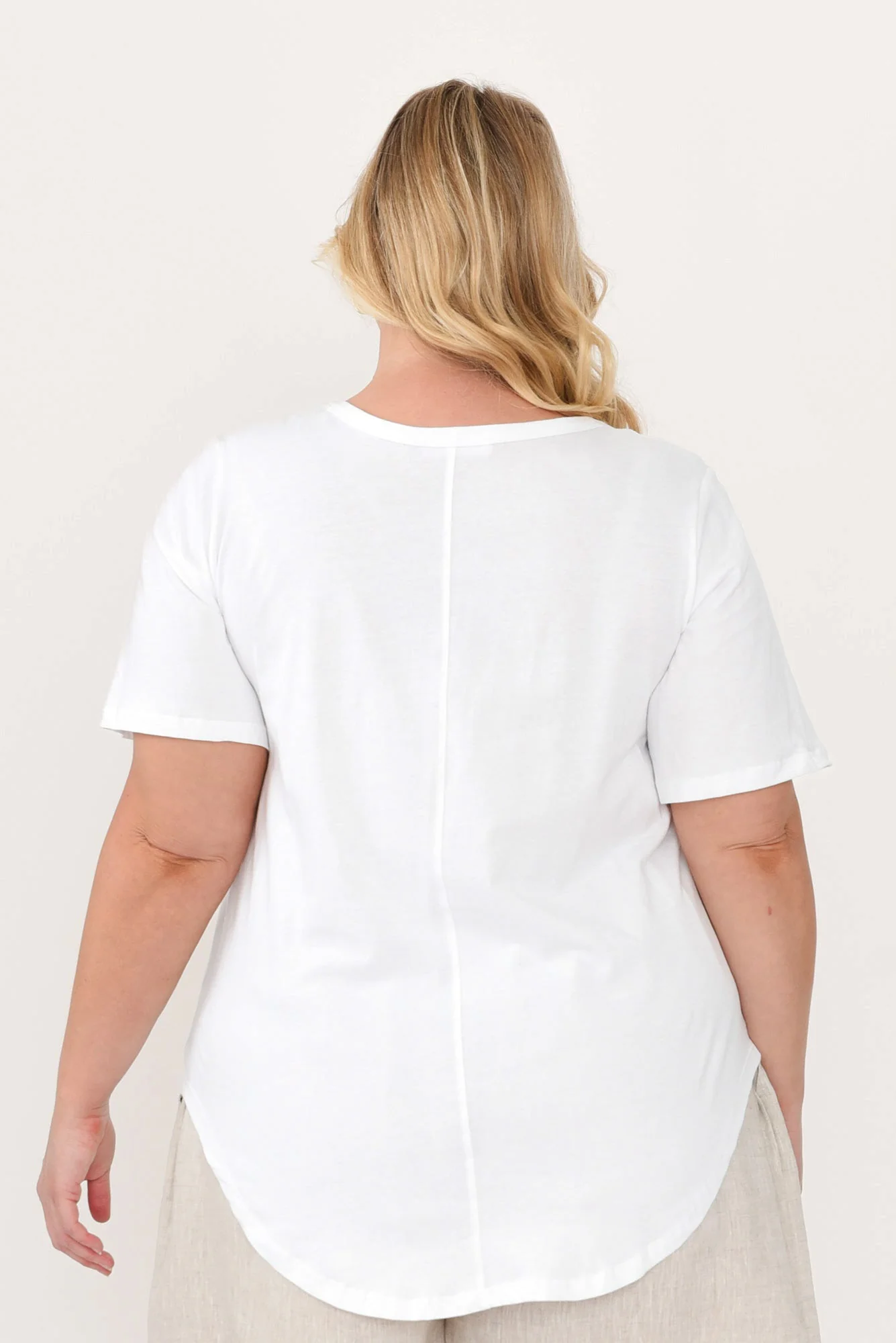 Ariana White Cotton Tee - Image 10