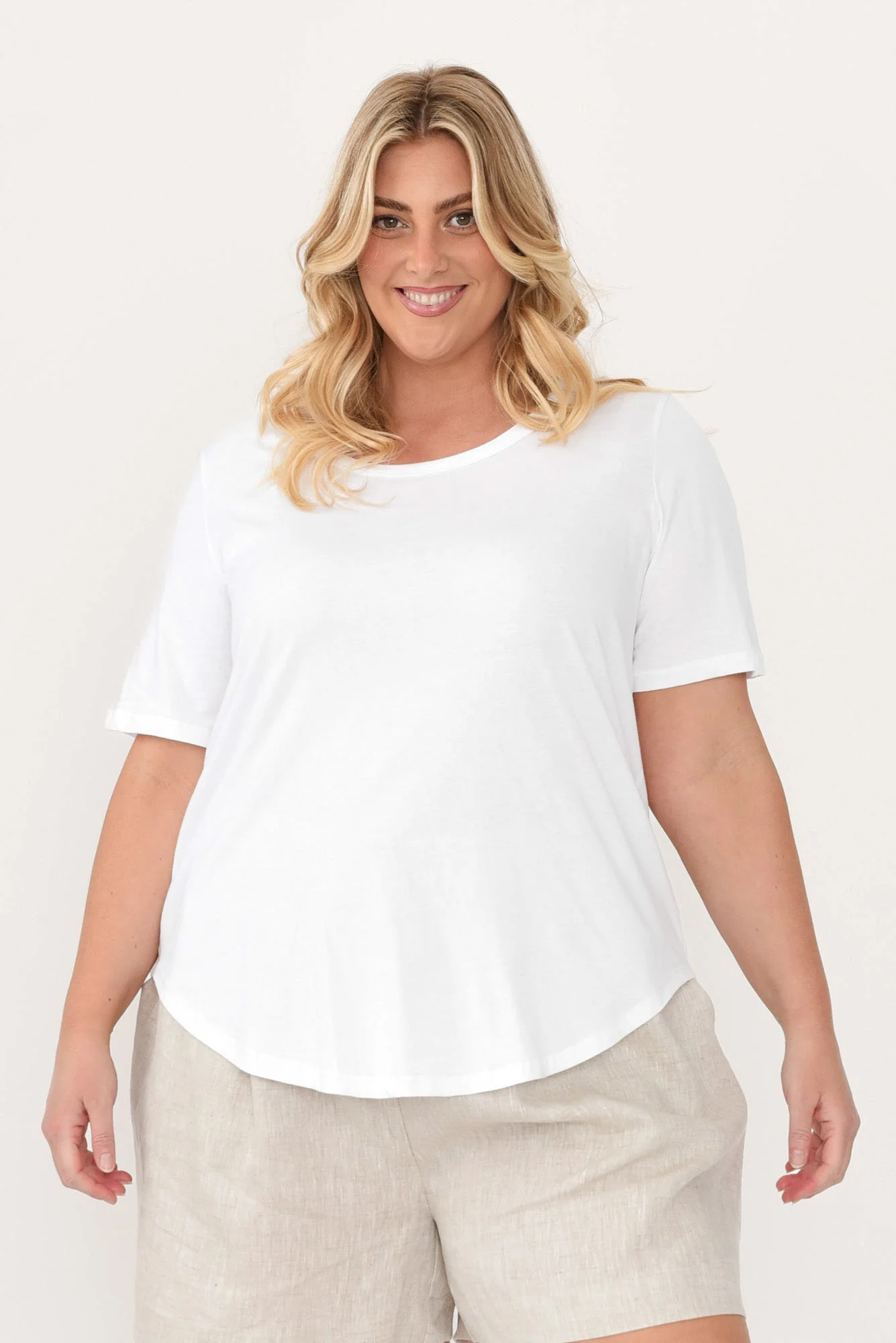 Ariana White Cotton Tee - Image 7