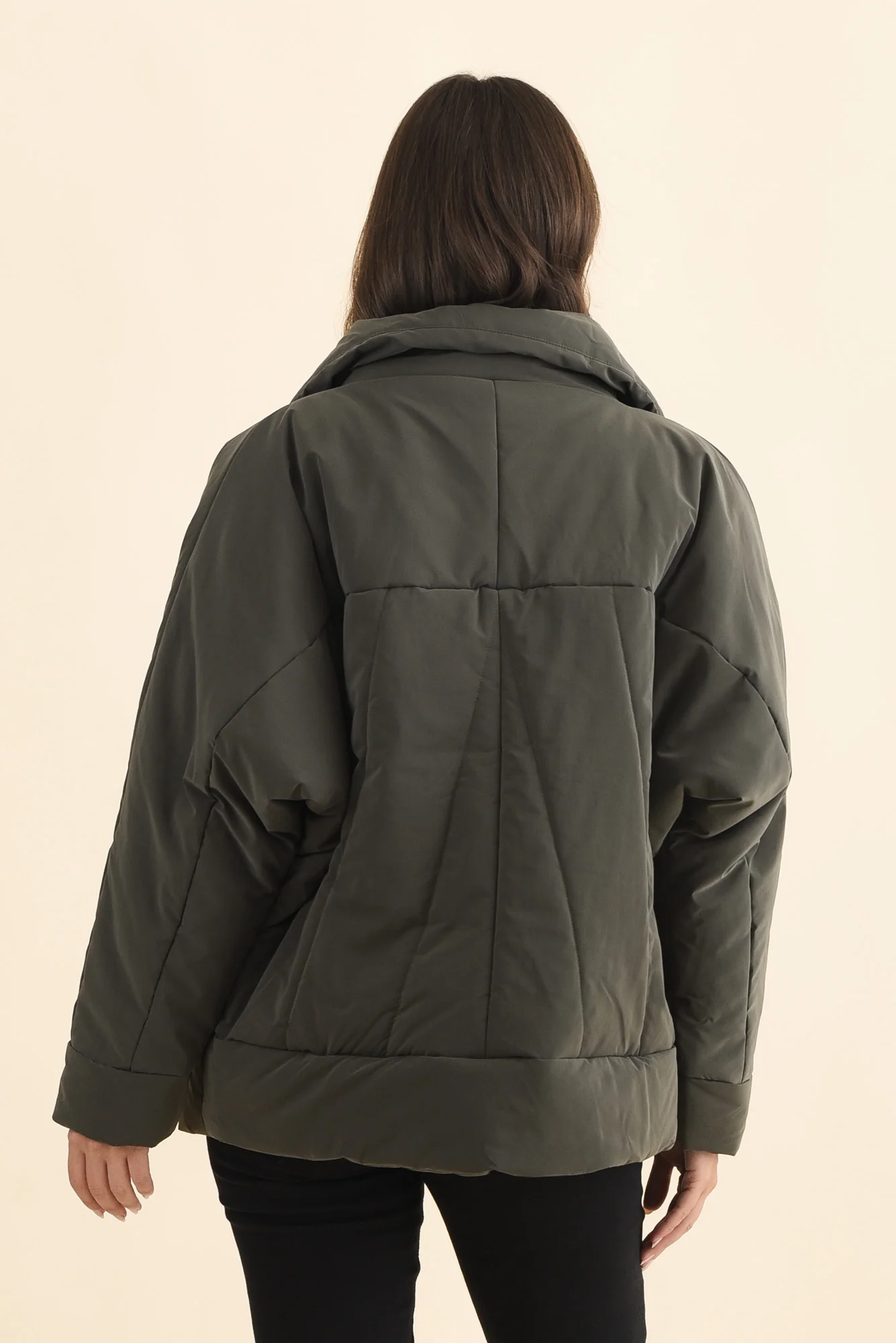 Arica Charcoal Wrap Puffer Jacket - Image 5