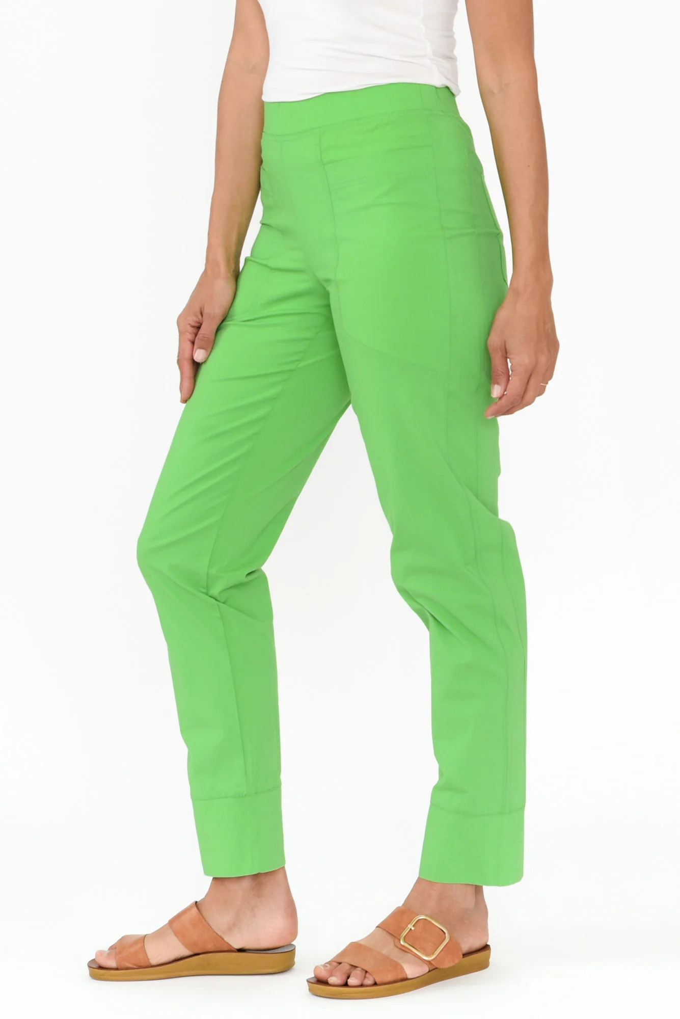 Ashton Green Cotton Stretch Pants - Image 3