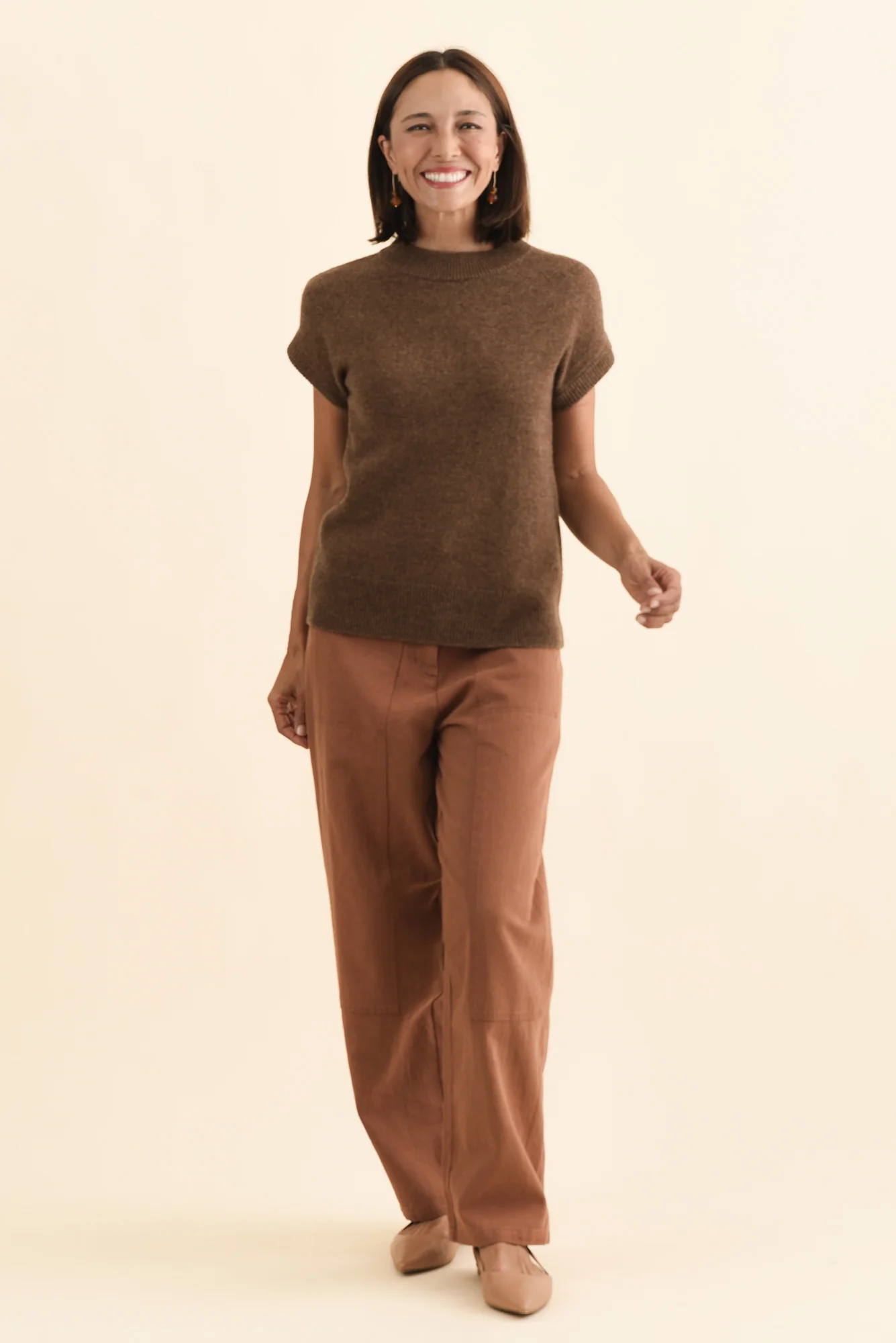 Astor Mocha Yak Wool Knit Top - Image 6