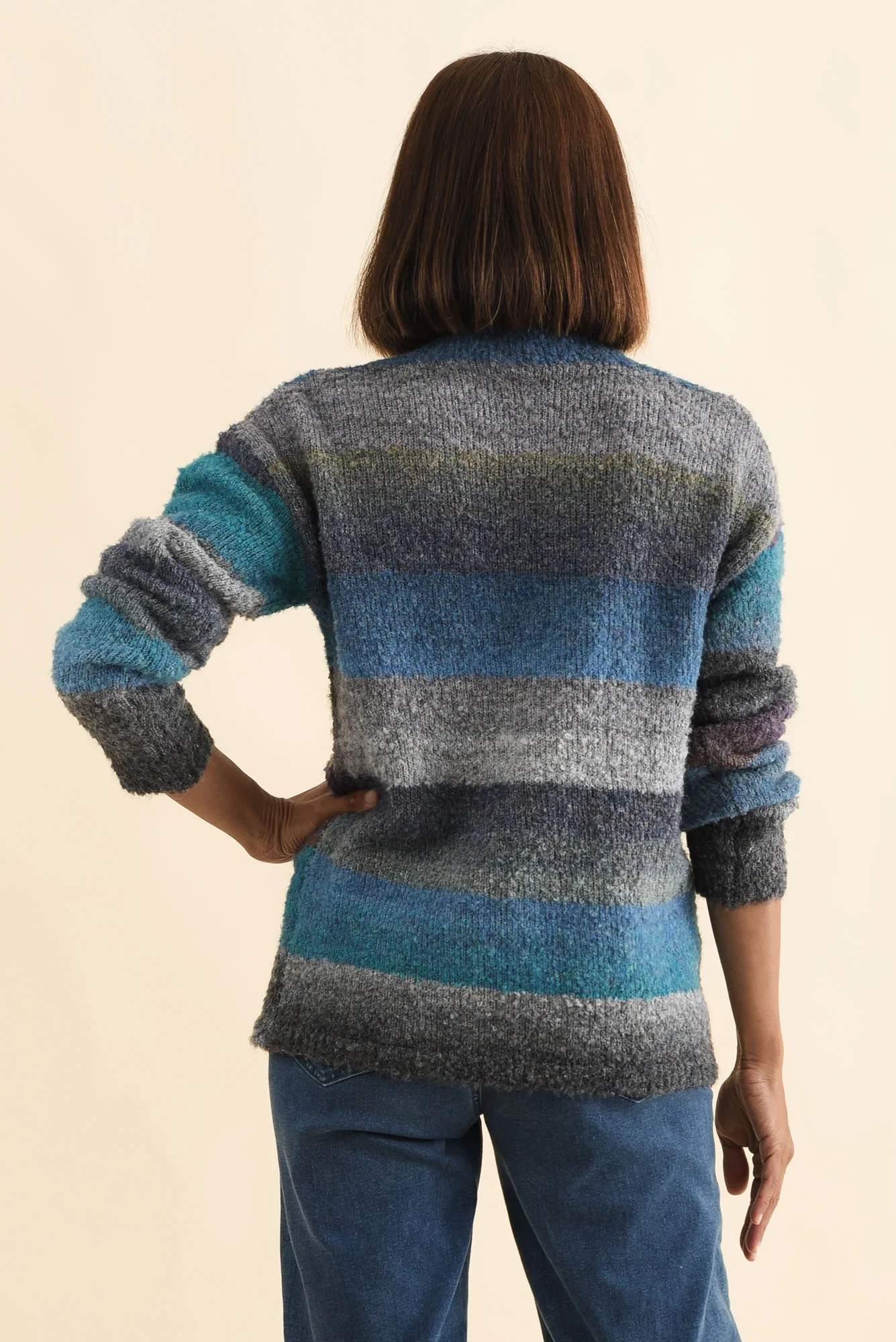 Augie Blue Stripe Knit Jumper - Image 4