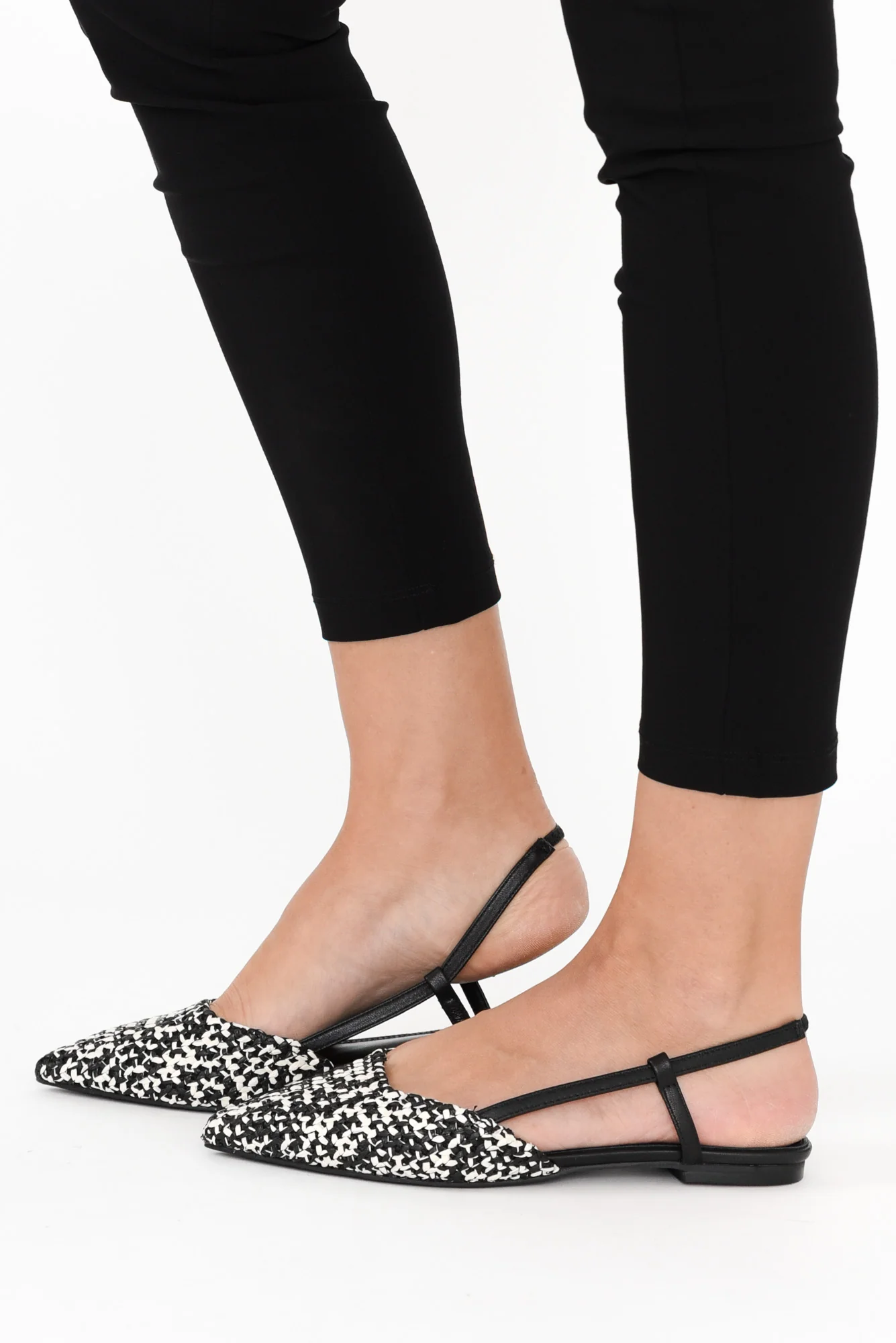 Ava Black Leather Slingback Mule - Image 6