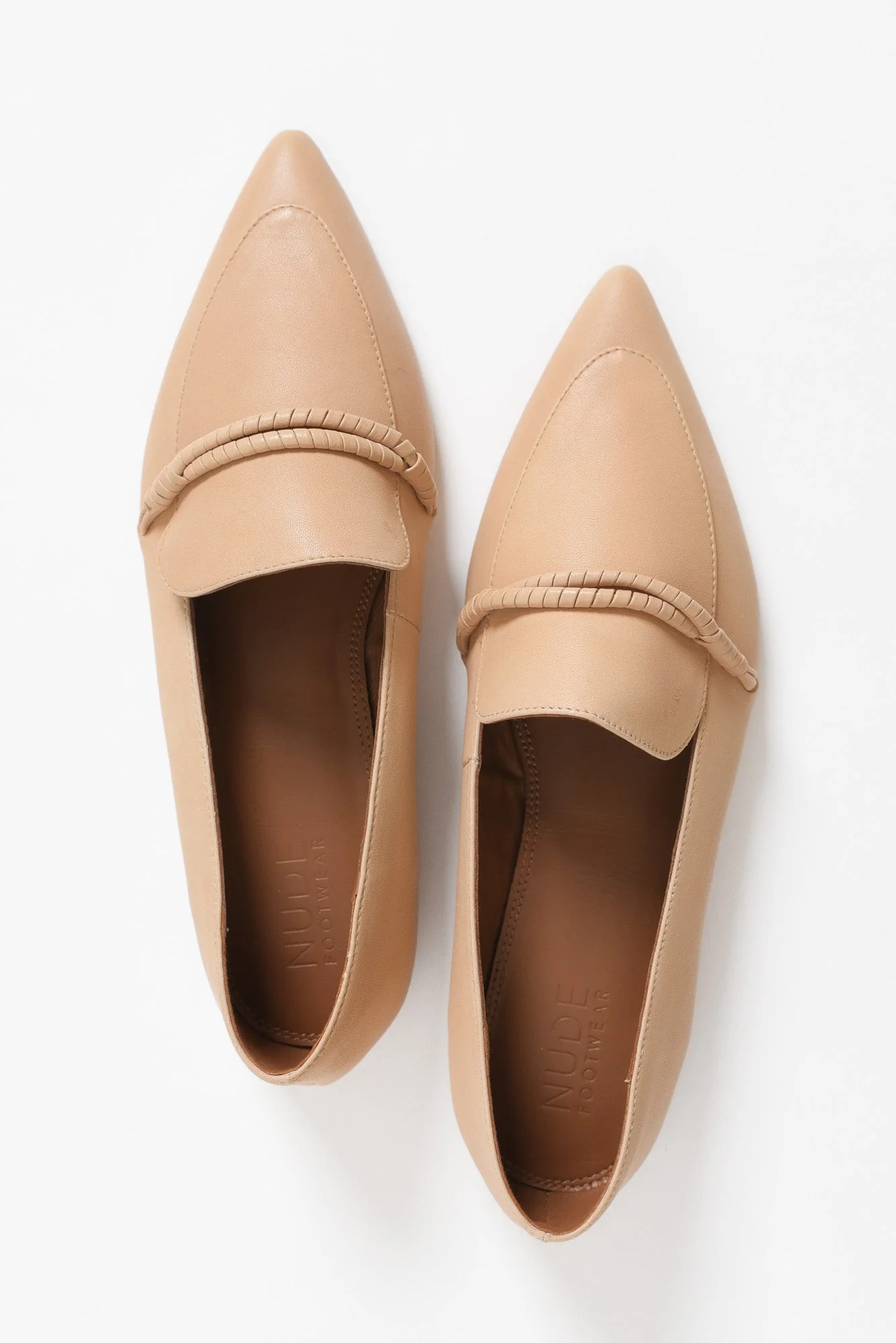 Avery Nude Leather Loafer - Image 4