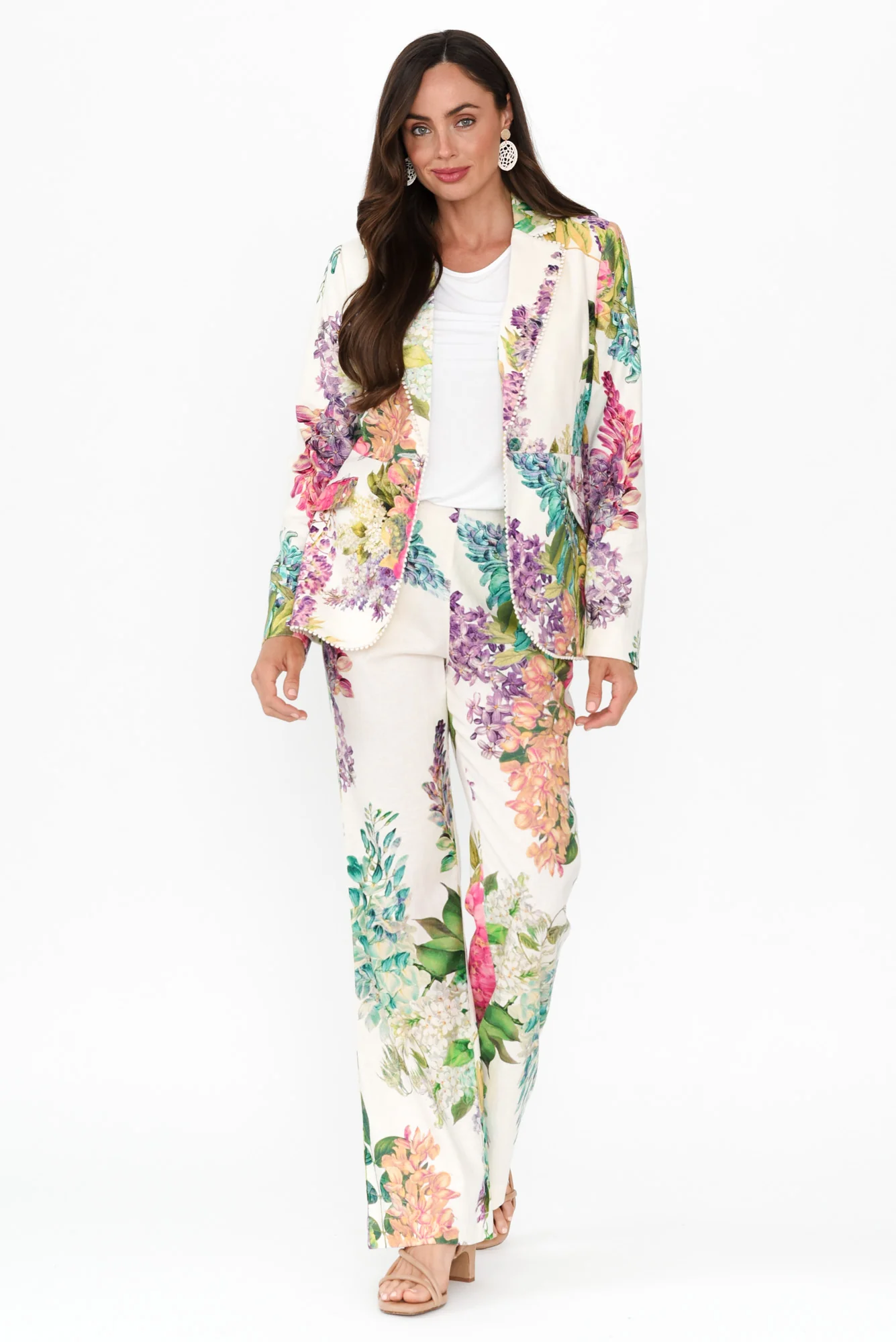 Bahia Wisteria Alba Linen Blend Pants - Image 3
