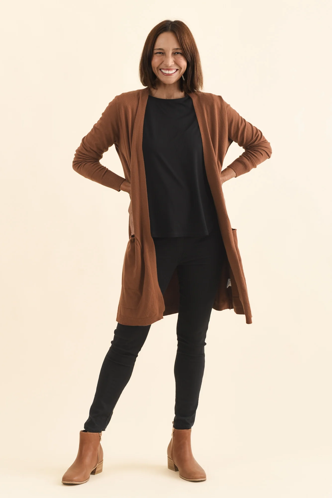 Adele Black Long Sleeve Bamboo Tee - Image 4
