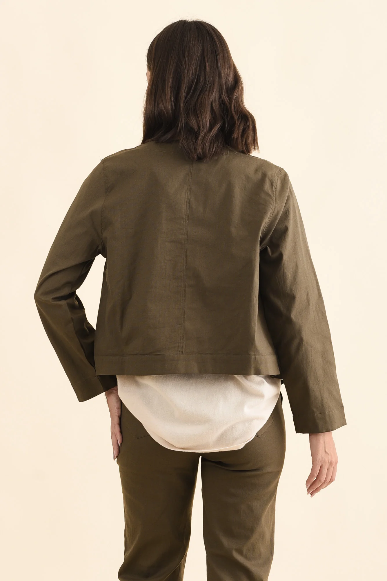 Barney Khaki Linen Blend Jacket - Image 5
