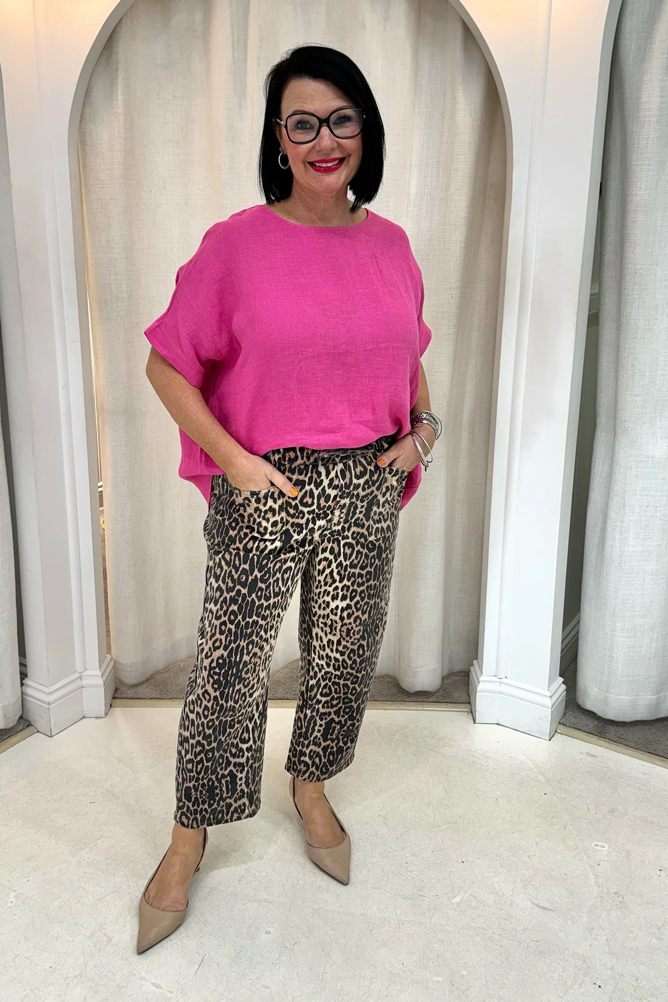 BB Barrel Brown Leopard Jeans - Image 7