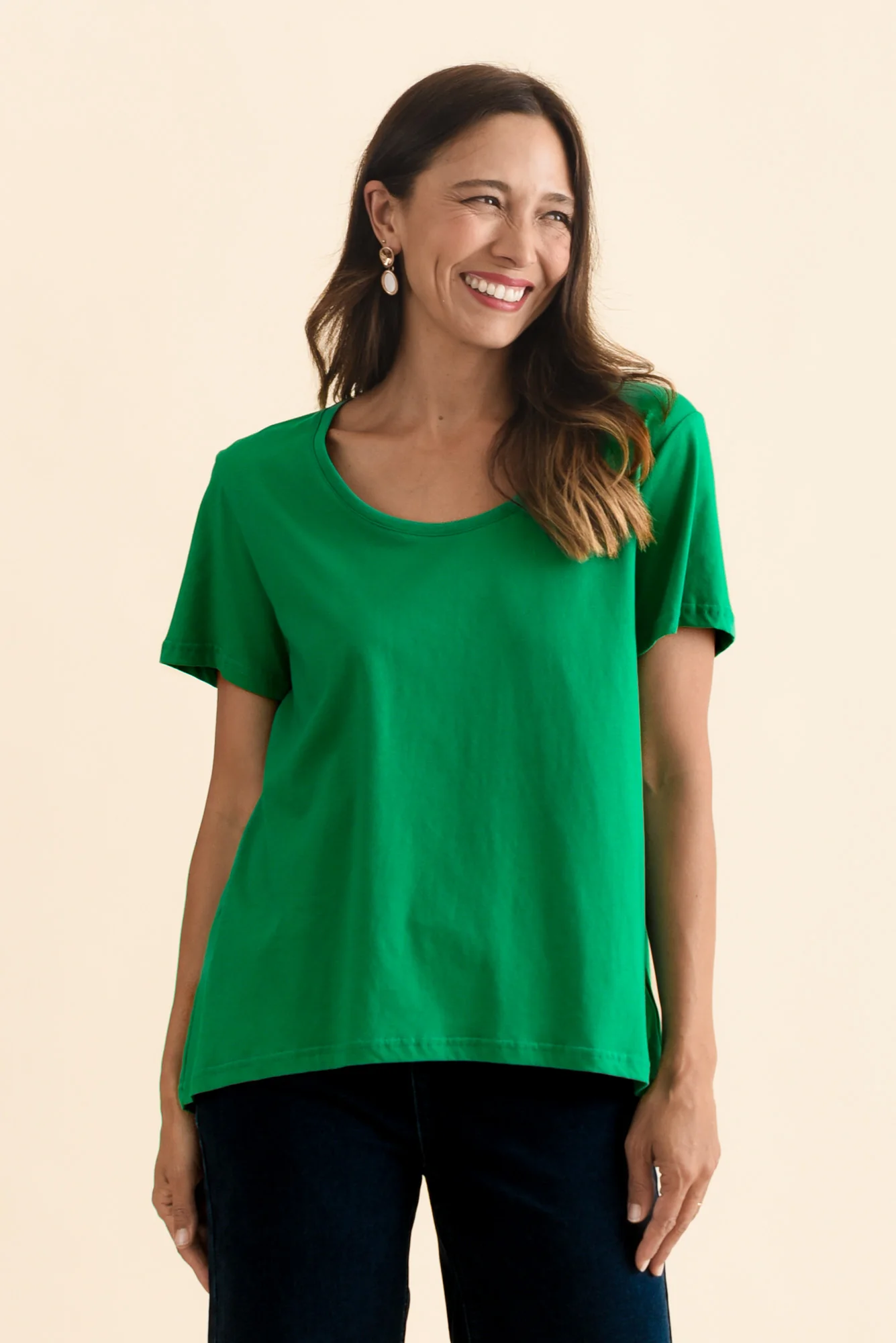 Beau Green Cotton Tee